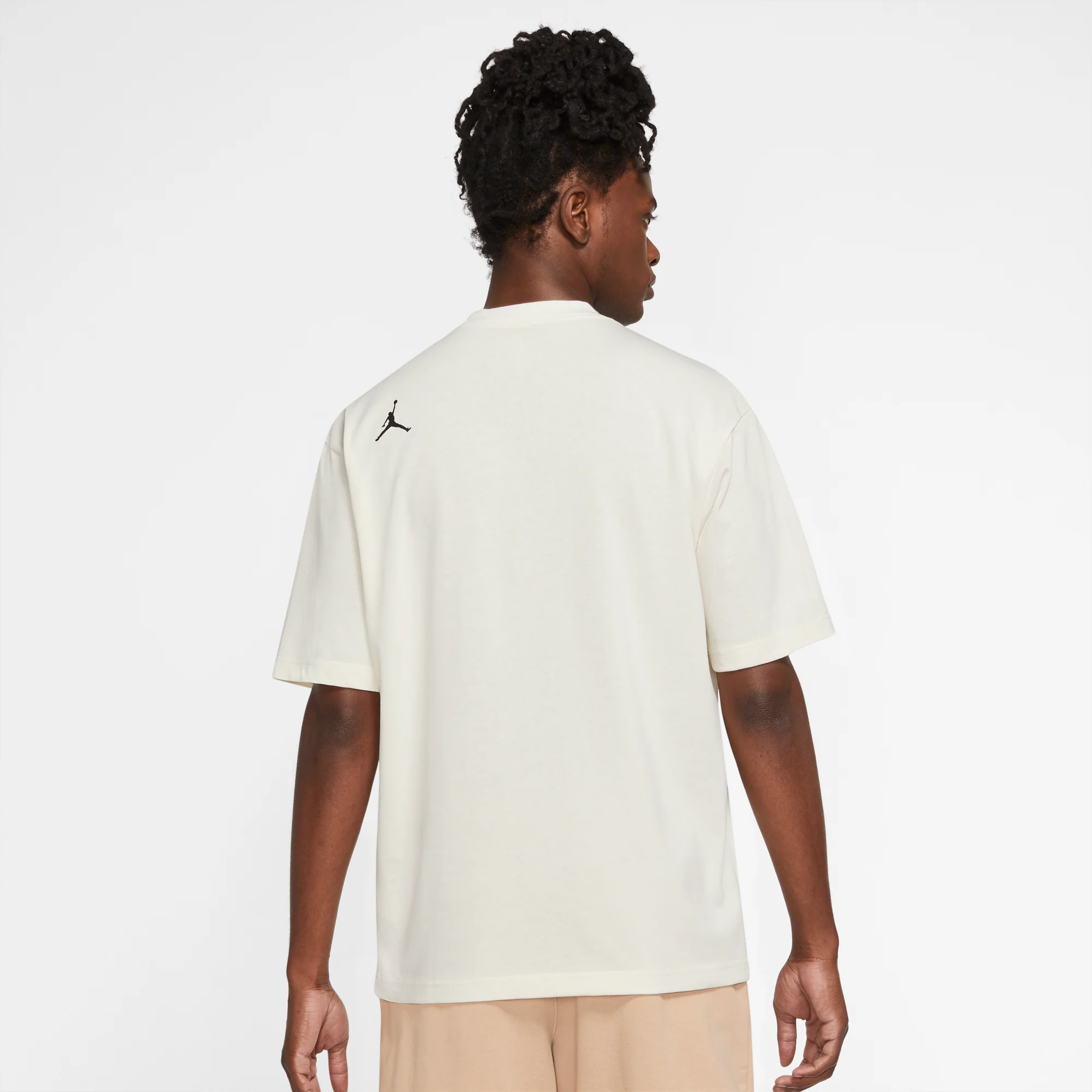 Air Jordan Mens Statement T-Shirt  'Pure/black' - Image 2