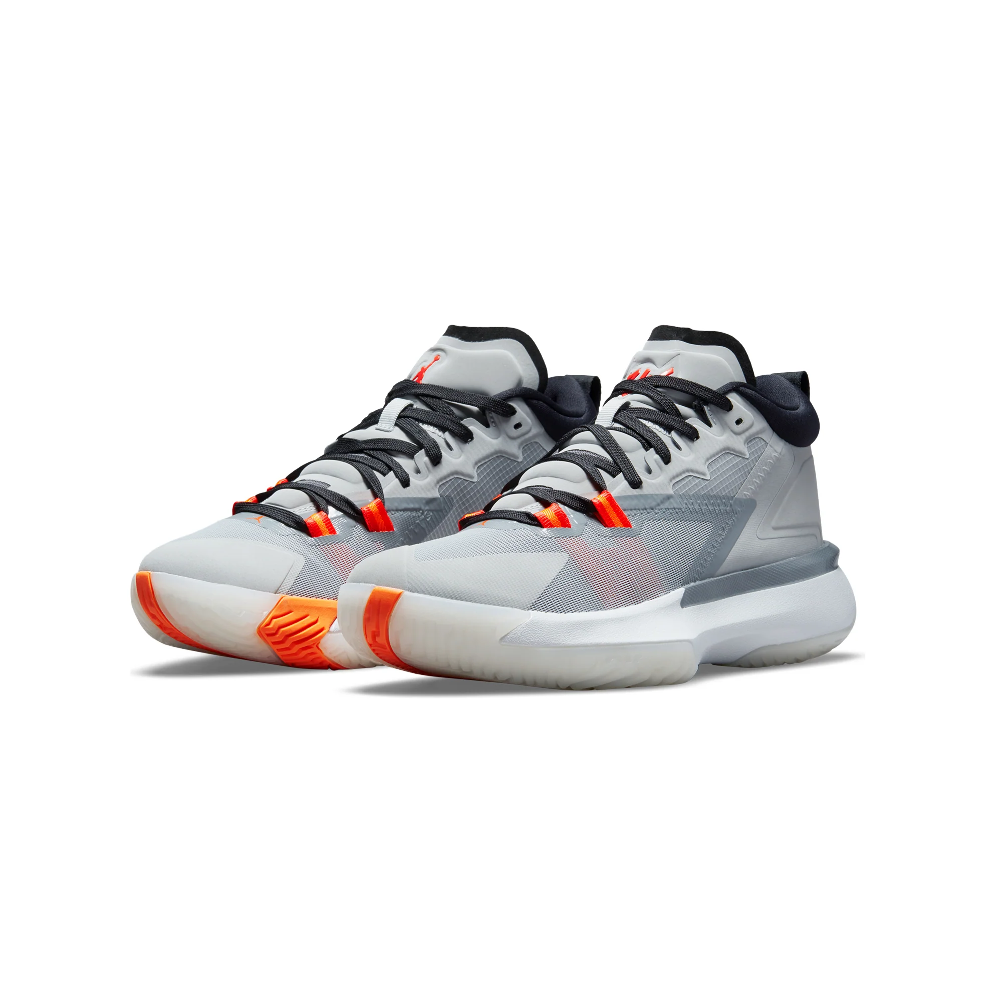 Nike Mens Zion 1 Shoes 'LT Smoke Grey/Total Orange' - Image 2