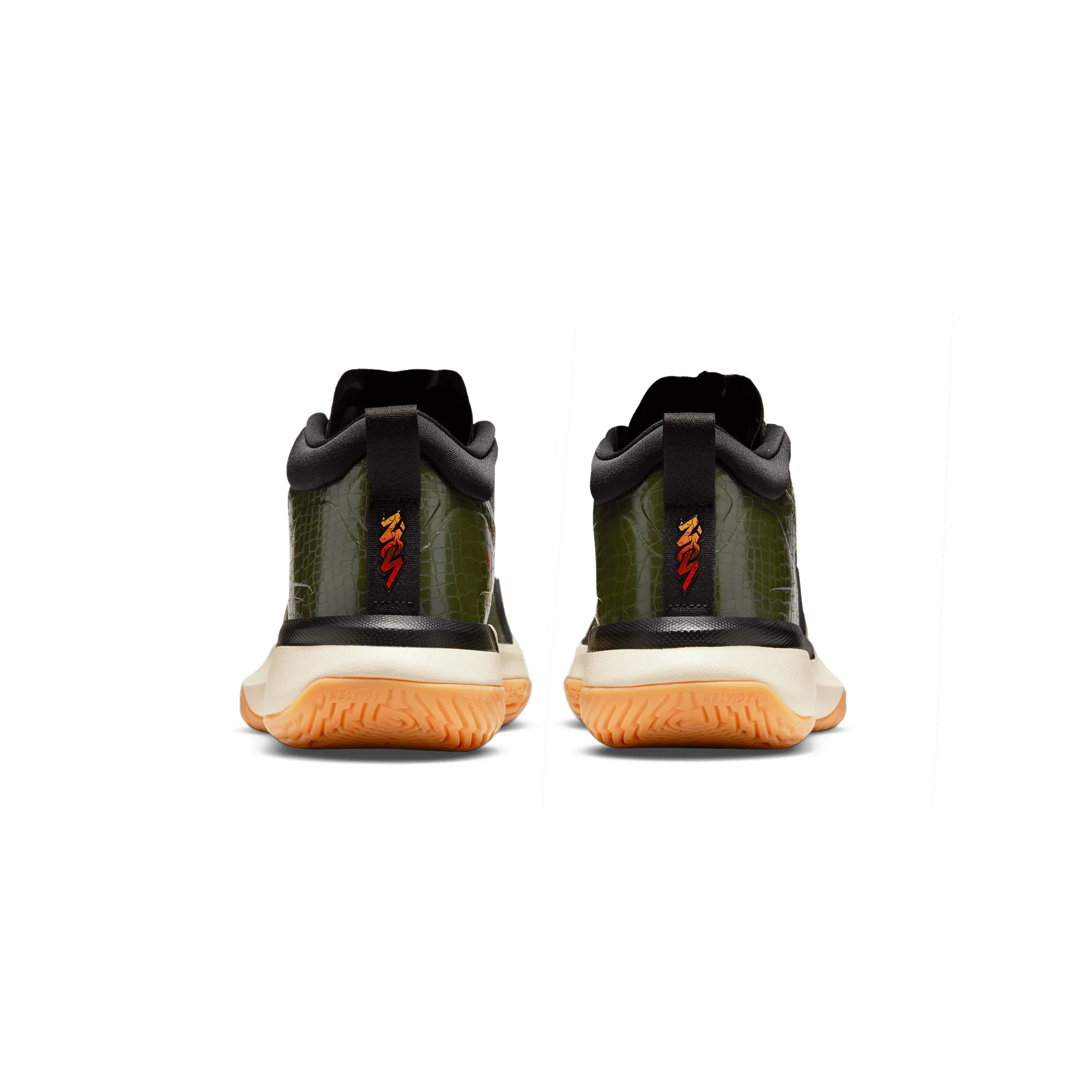 Air Jordan Mens Zion 1 Shoes 'Carbon Green/Black' - Image 3