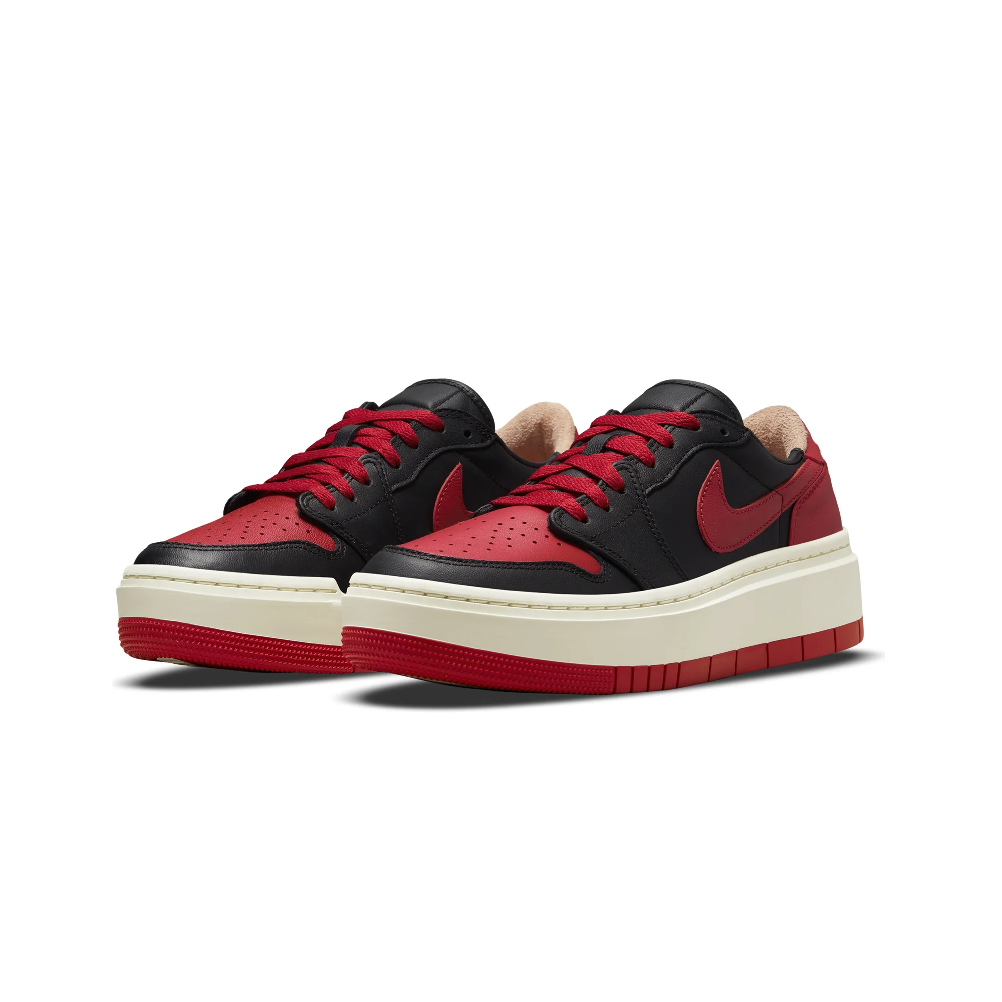 Air Jordan Womens 1 Elevate Low SE Shoes 'Black/Gym Red' - Image 2