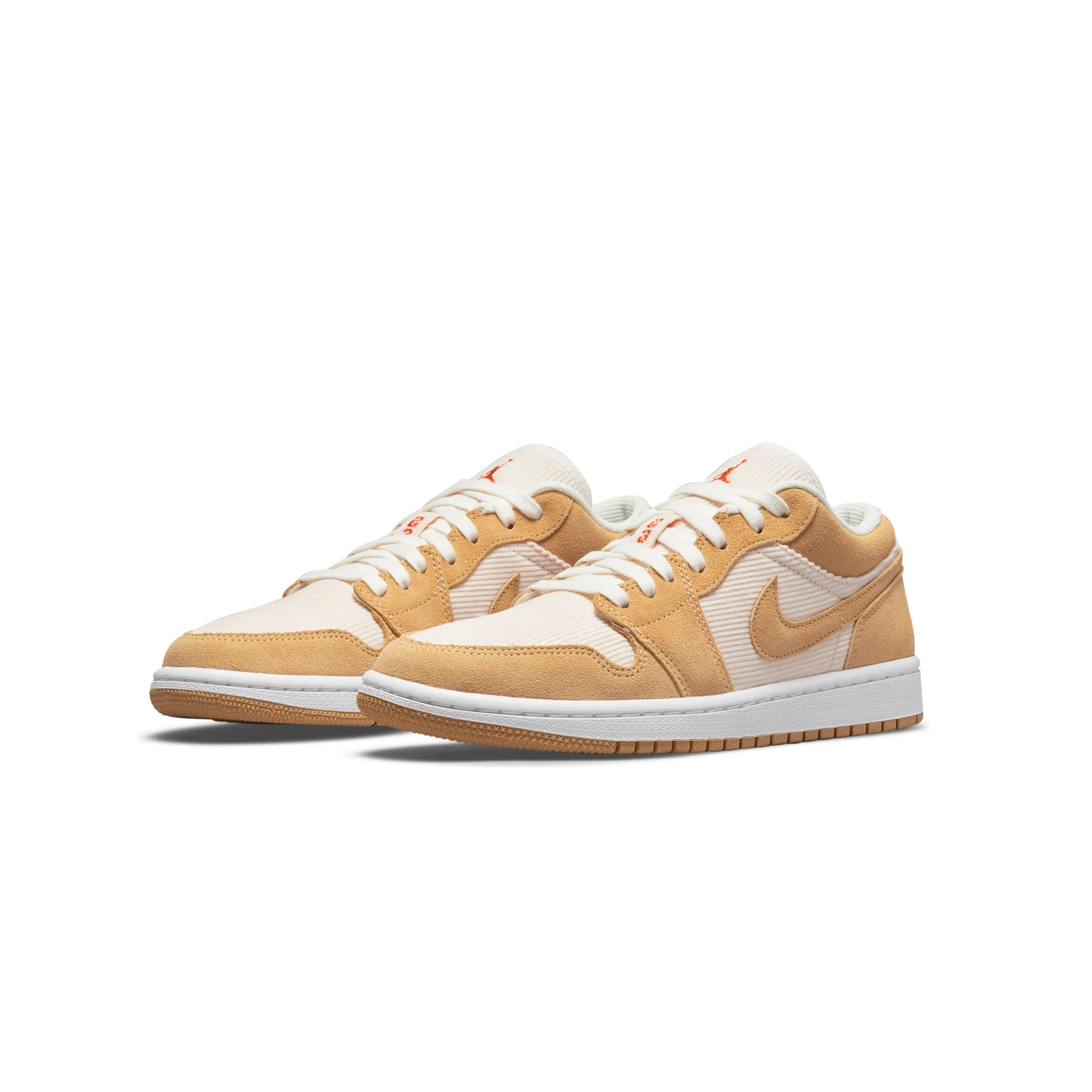 Air Jordan Womens 1 Low SE Shoes Twine/Orange - Image 2