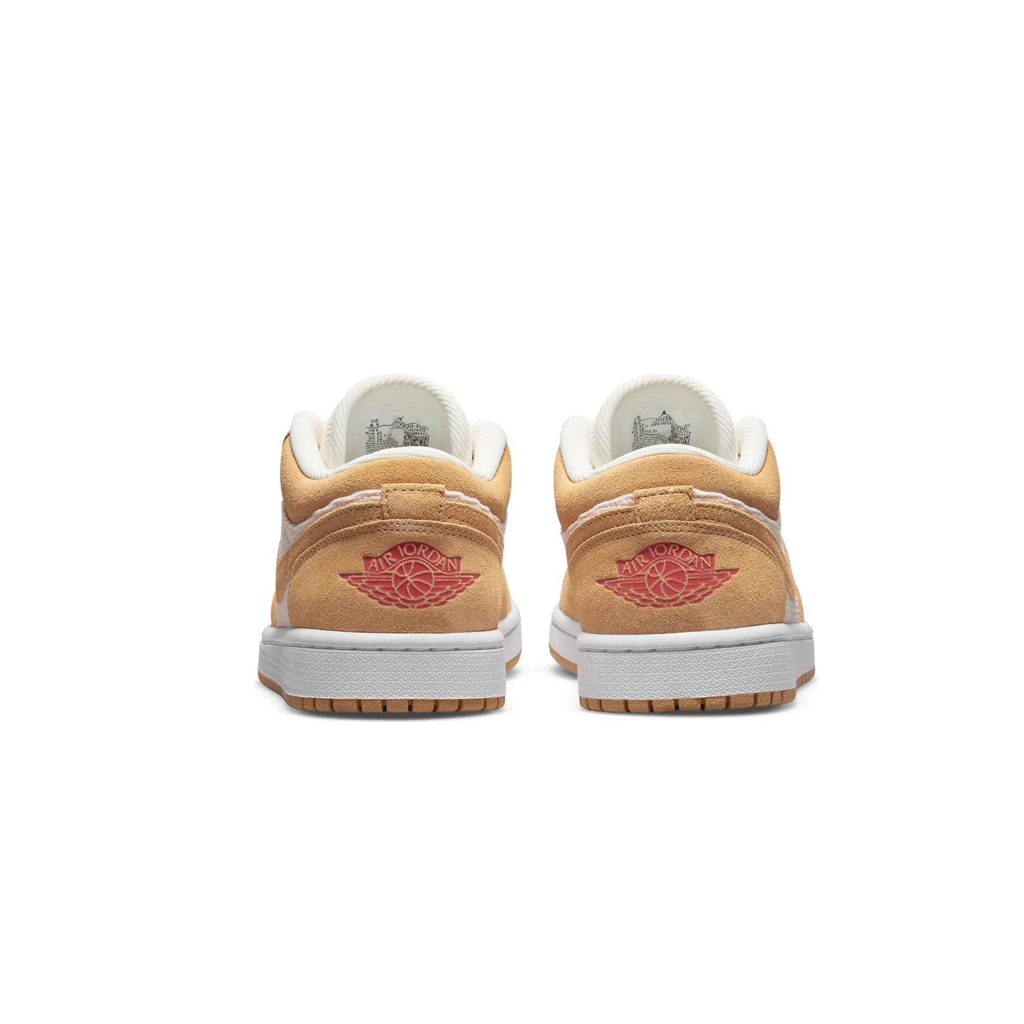 Air Jordan Womens 1 Low SE Shoes Twine/Orange - Image 3