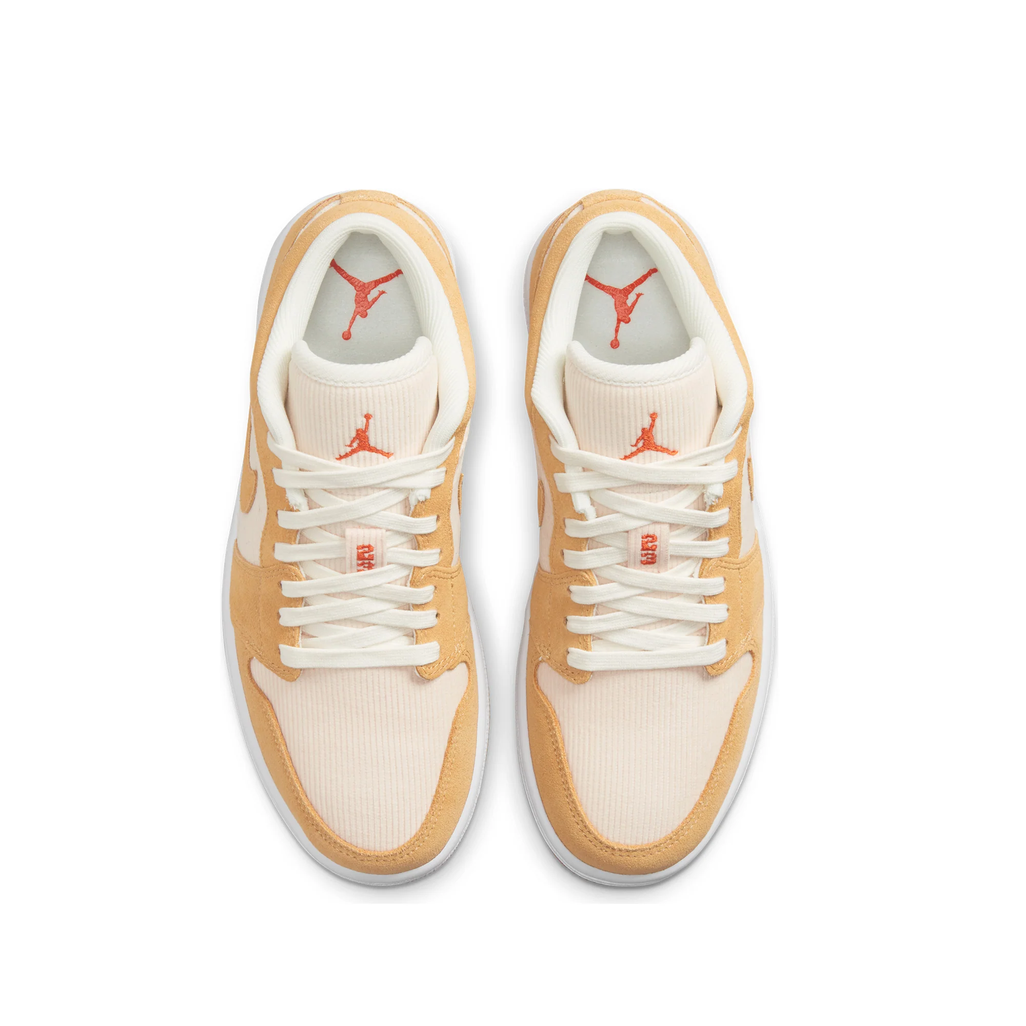 Air Jordan Womens 1 Low SE Shoes Twine/Orange - Image 4
