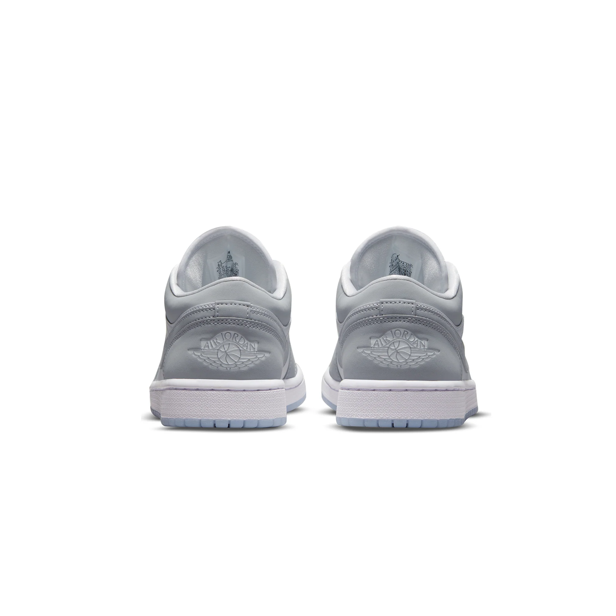 Air Jordan Womens 1 Low Shoes White/Wolf Grey - Image 3
