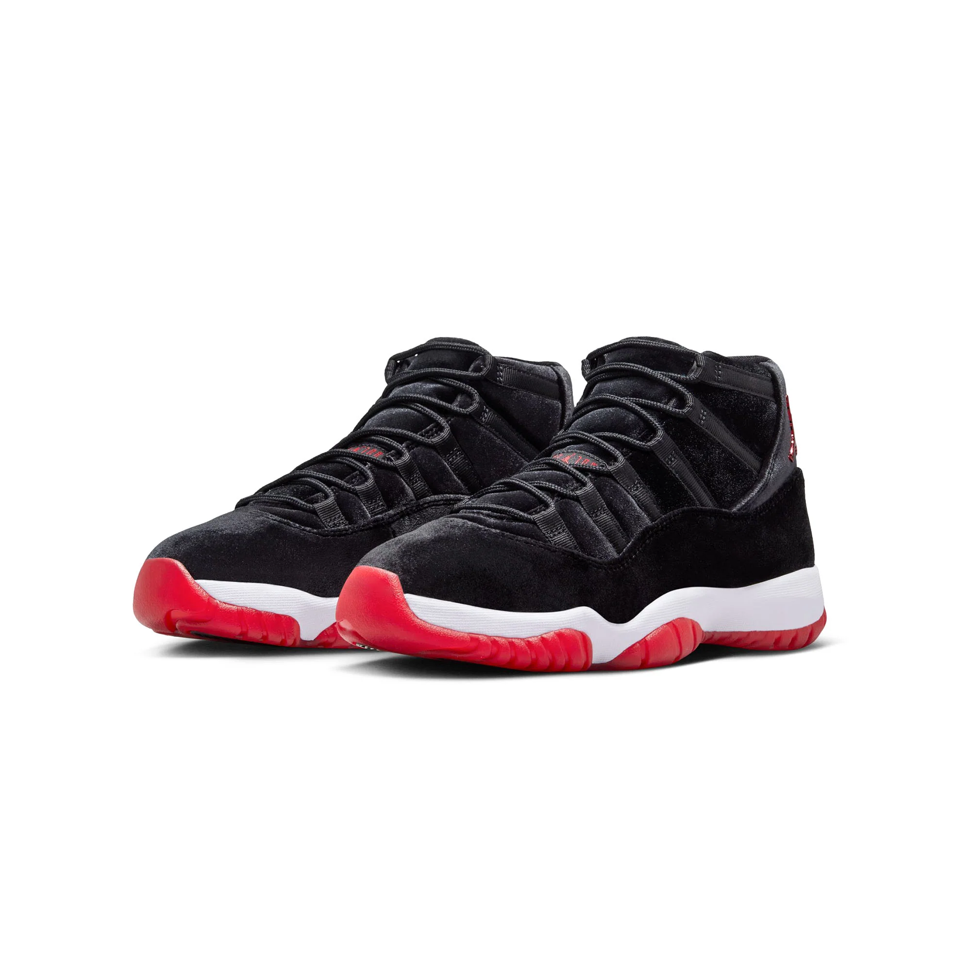 Air Jordan Womens 11 Retro "Bred Velvet" Shoes - Image 2