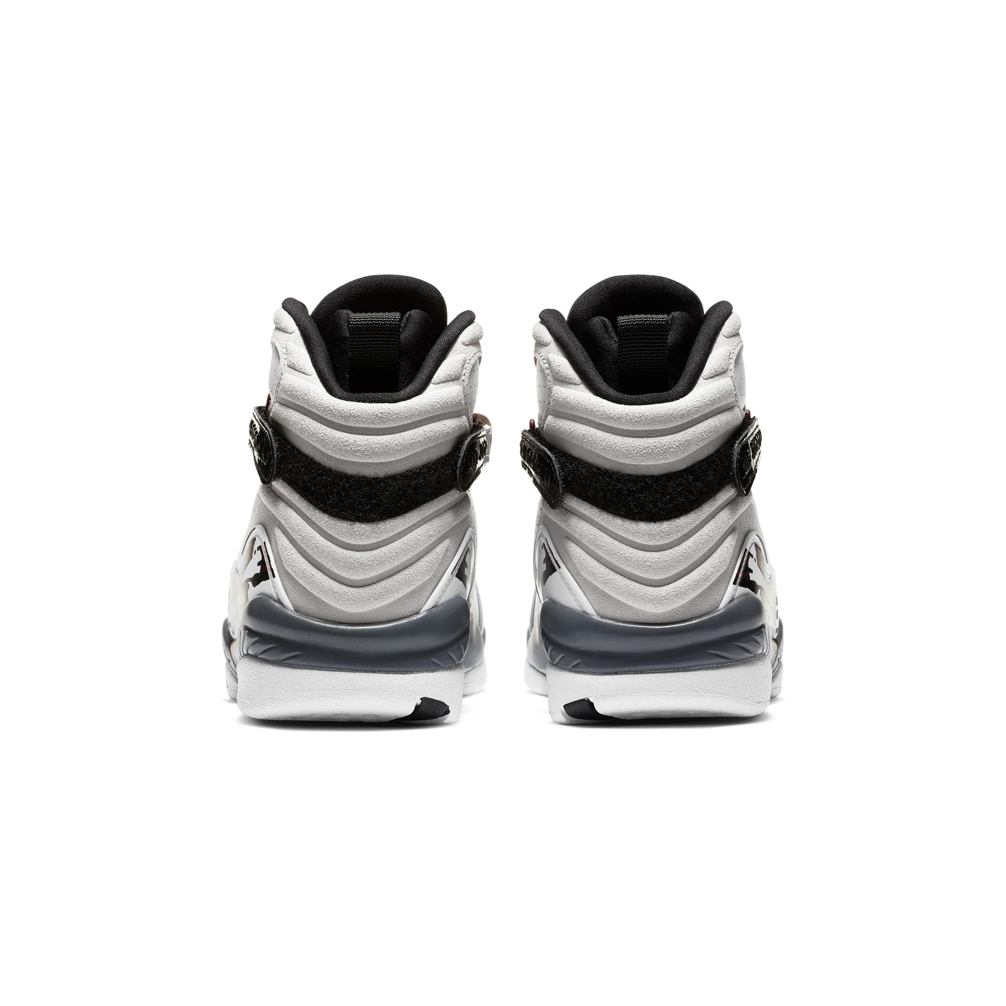 Air Jordan 8 Womens Retro 'White Burgundy' Shoes - Image 3