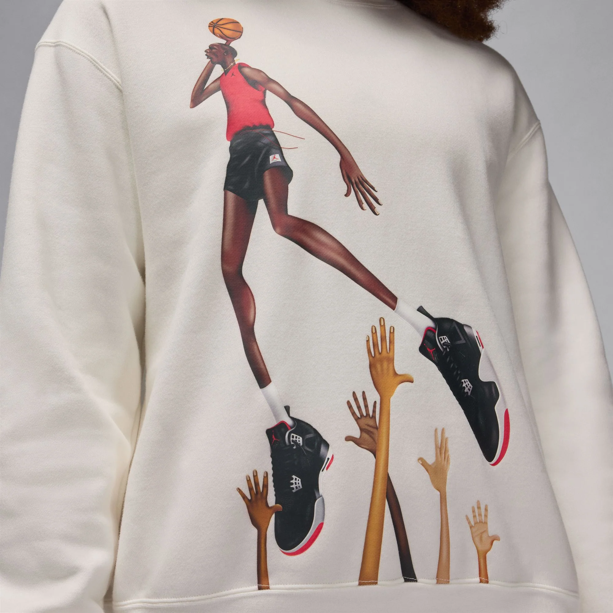 Air Jordan Womens Art Fleece Crew - Image 4