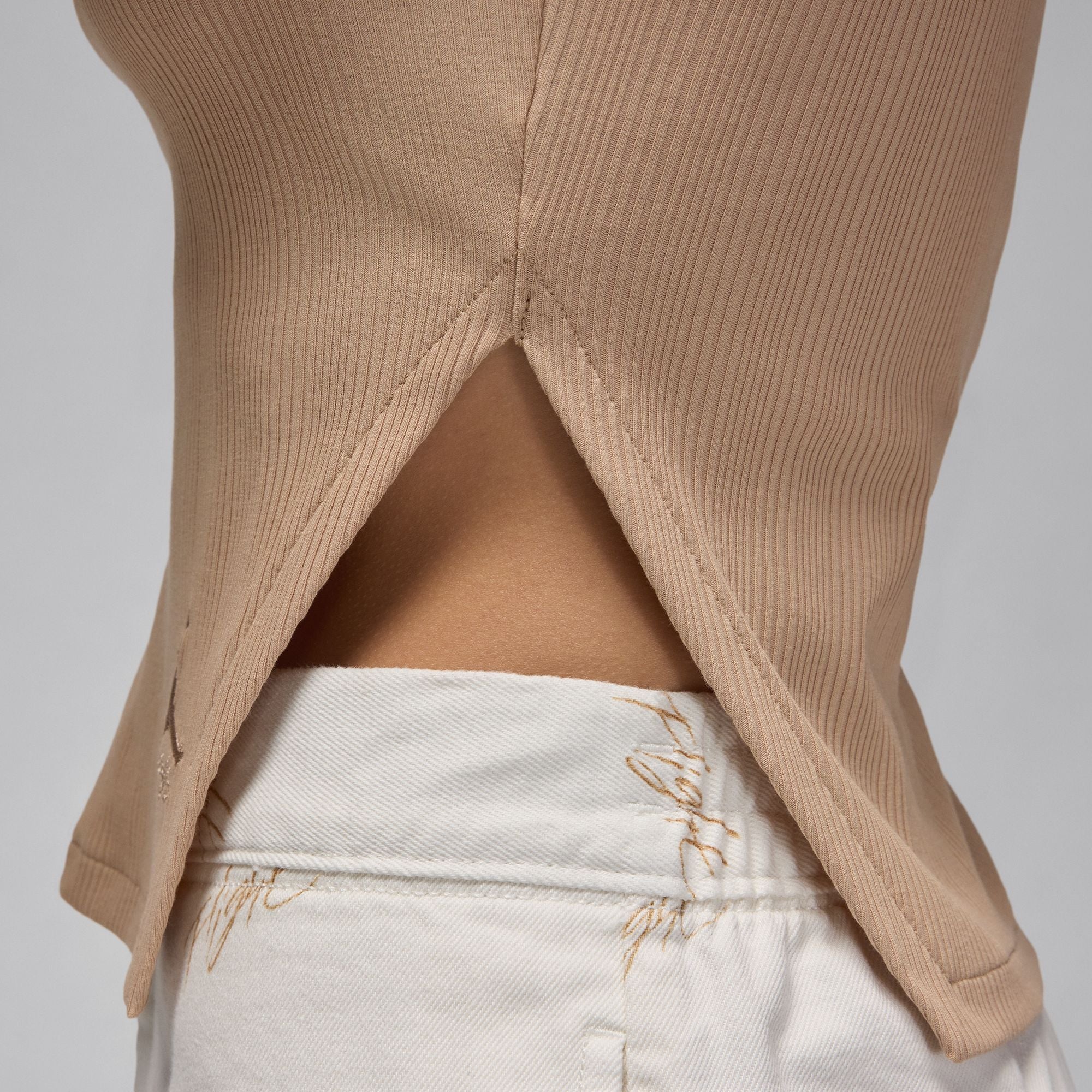 Air Jordan Womens Asymmetrical Ribbed Tank - Image 4