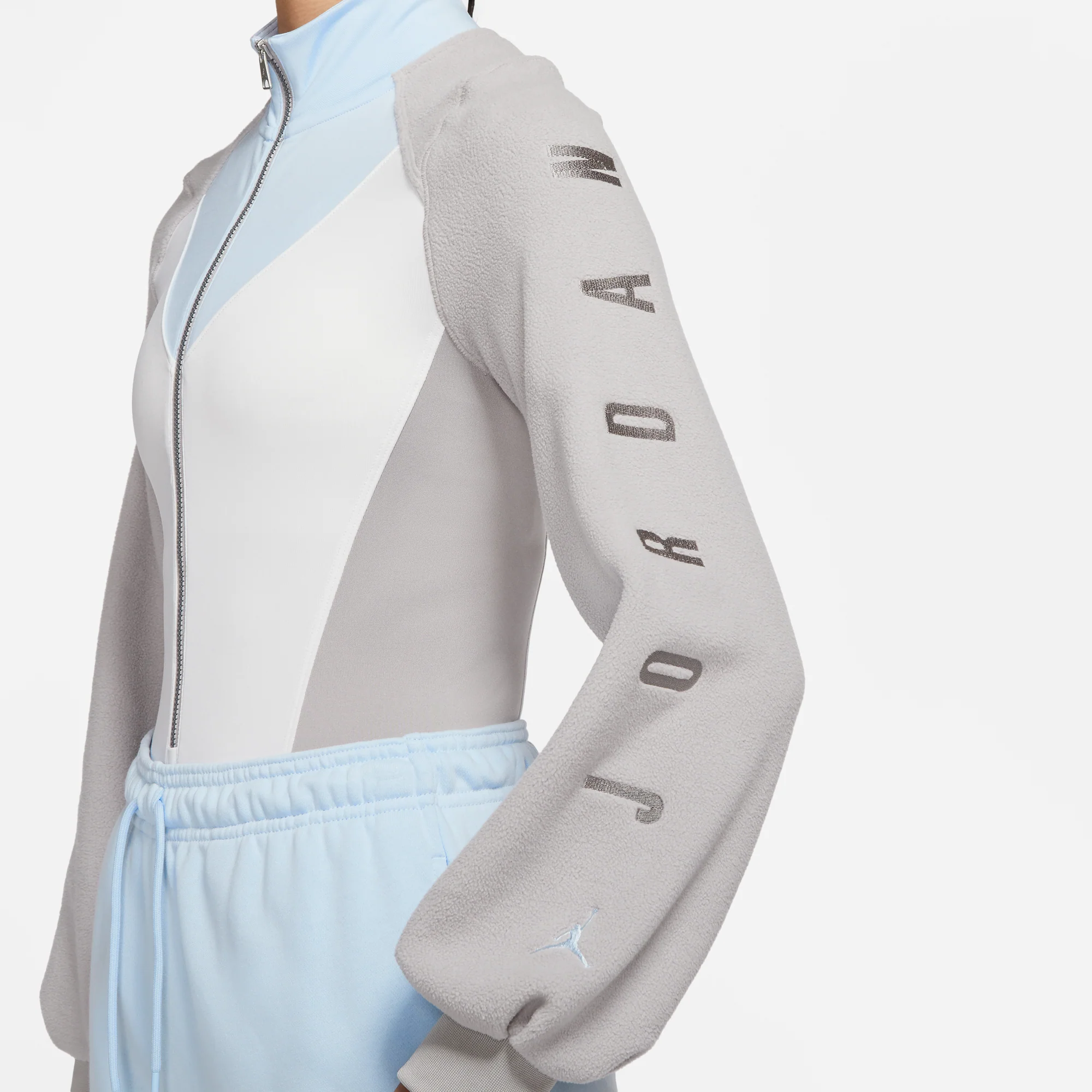 Air Jordan Womens Cozy Girl Top 'Summit White/College Grey' - Image 4