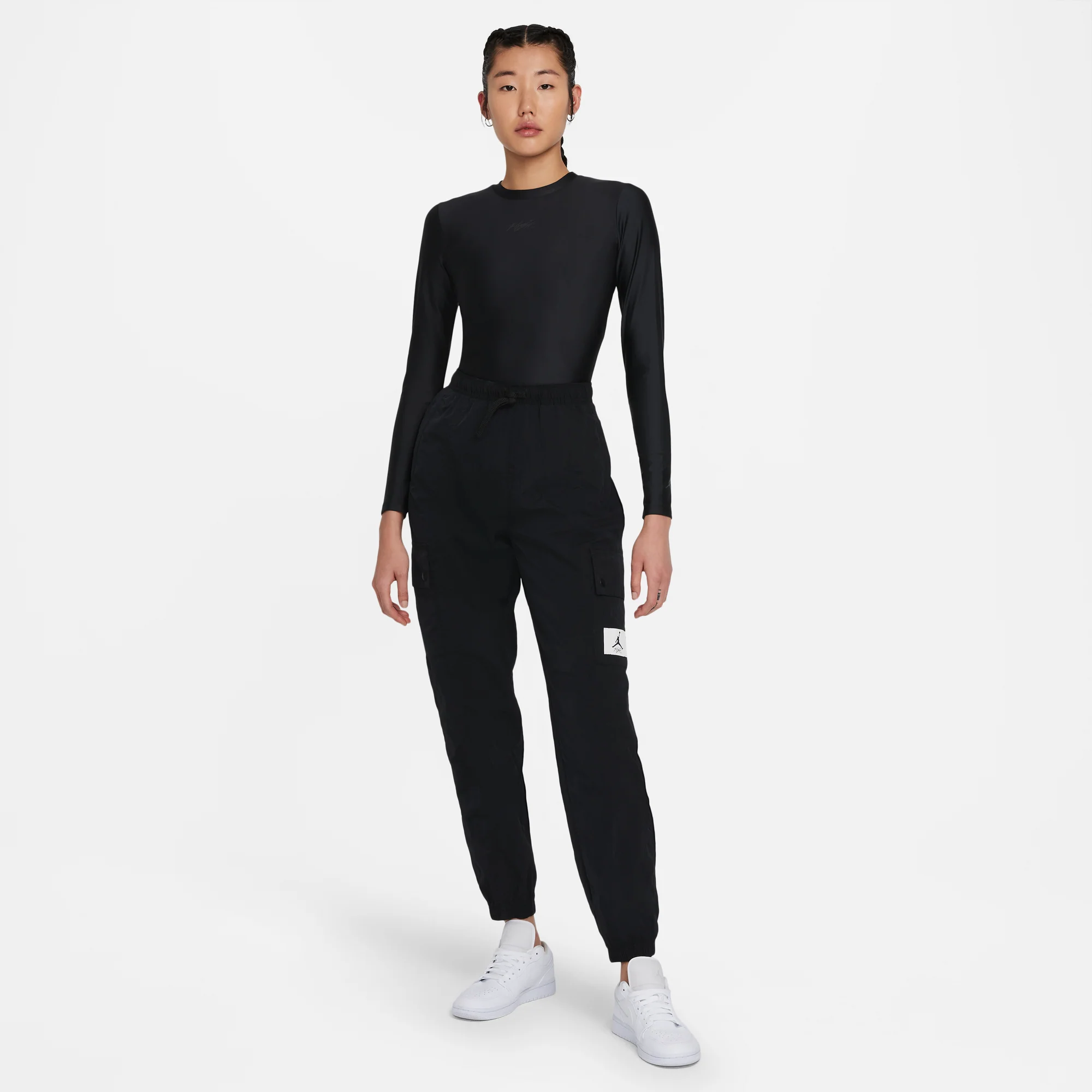 Air Jordan Womens Essentials Bodysuit 'Black' - Image 4
