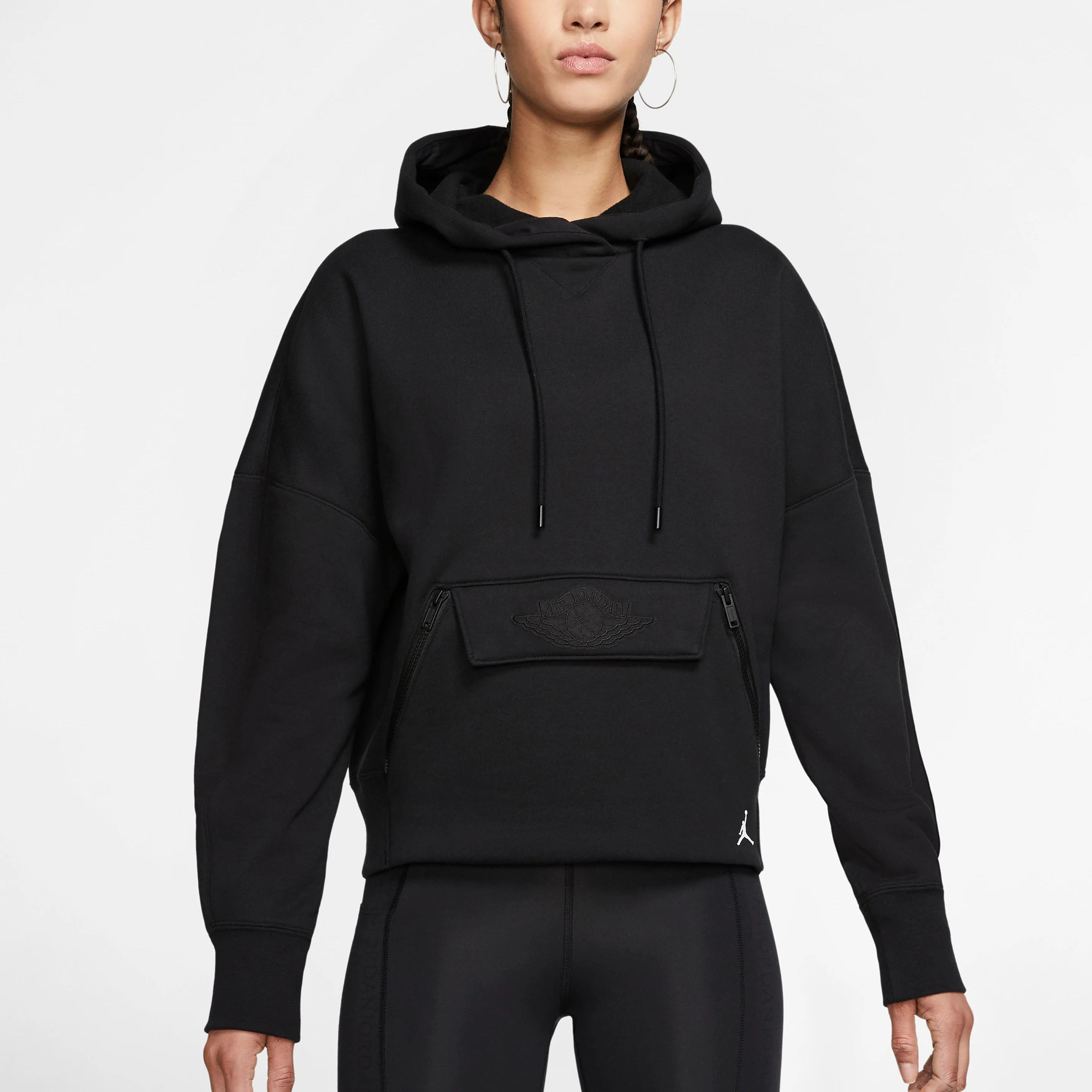 Air Jordan Womens Fleece Hoodie [CQ6671-010] - Image 3