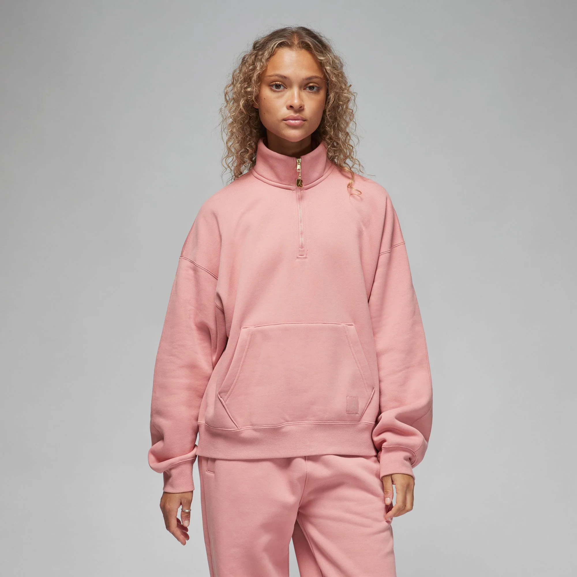 Air Jordan Womens Flight Fleece Quarter-Zip Top - Image 2
