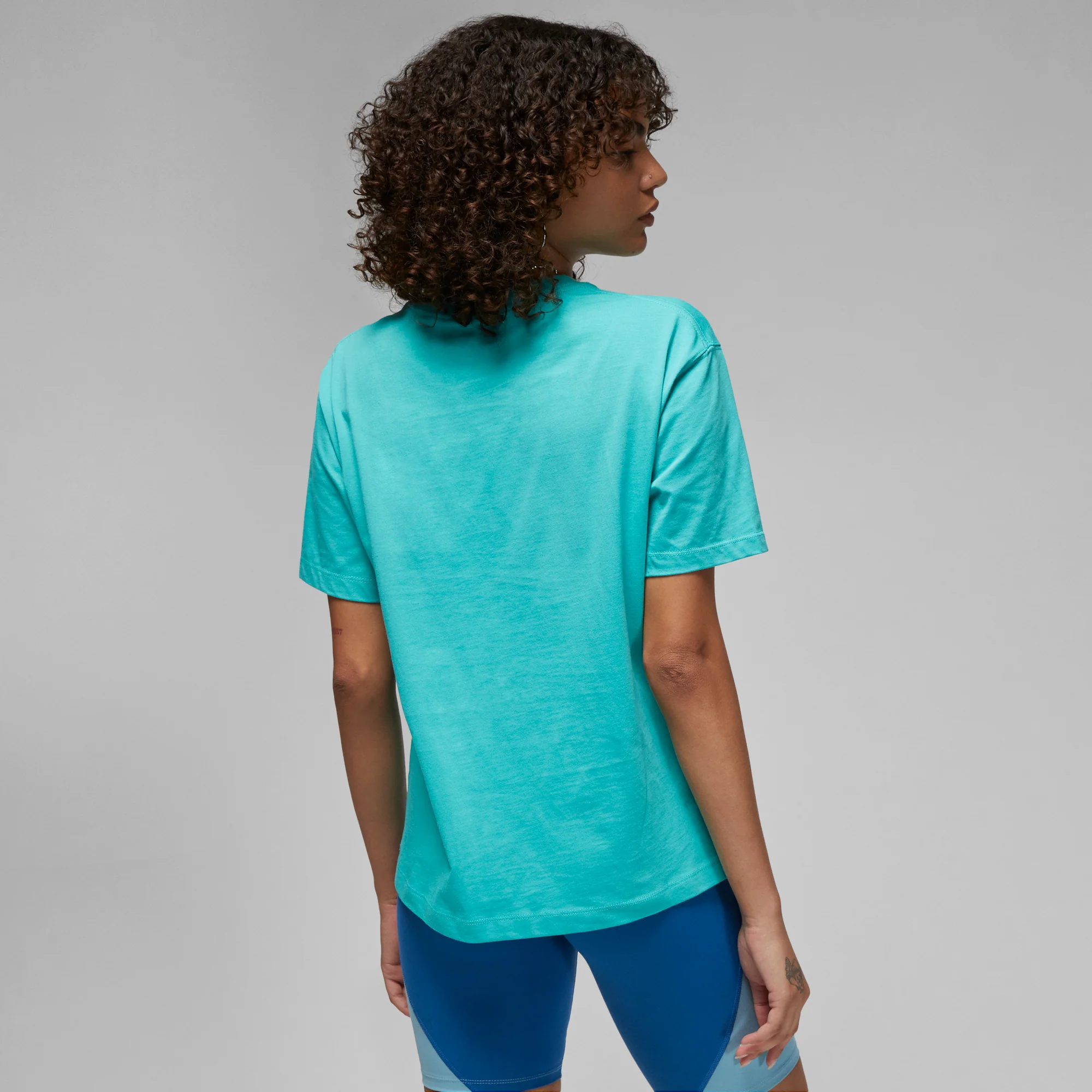 Air Jordan Womens Heritage Gold Chain T-Shirt 'Washed Teal' - Image 2