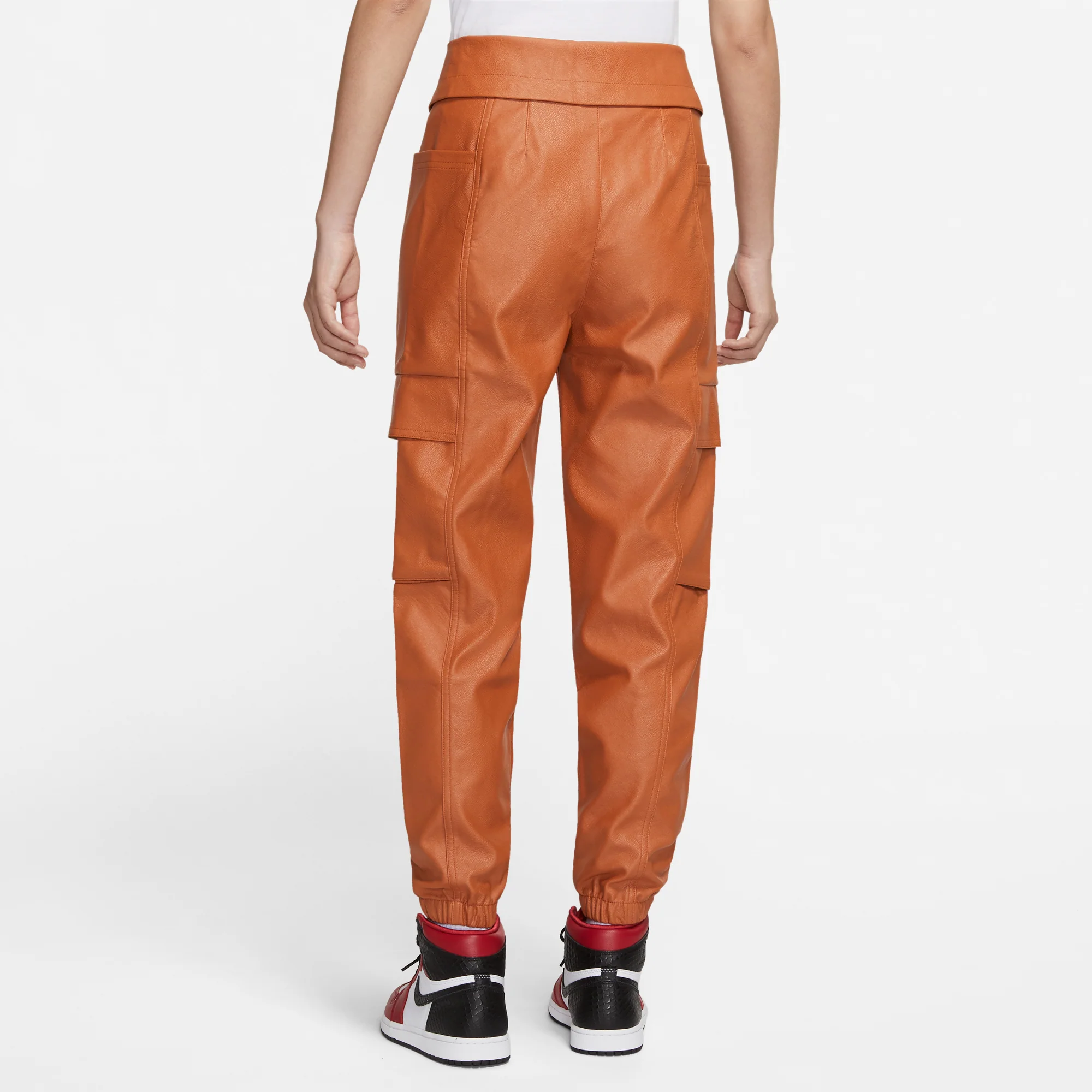 Air Jordan Women Court-To-Runway Leather Utility Pants - Image 3