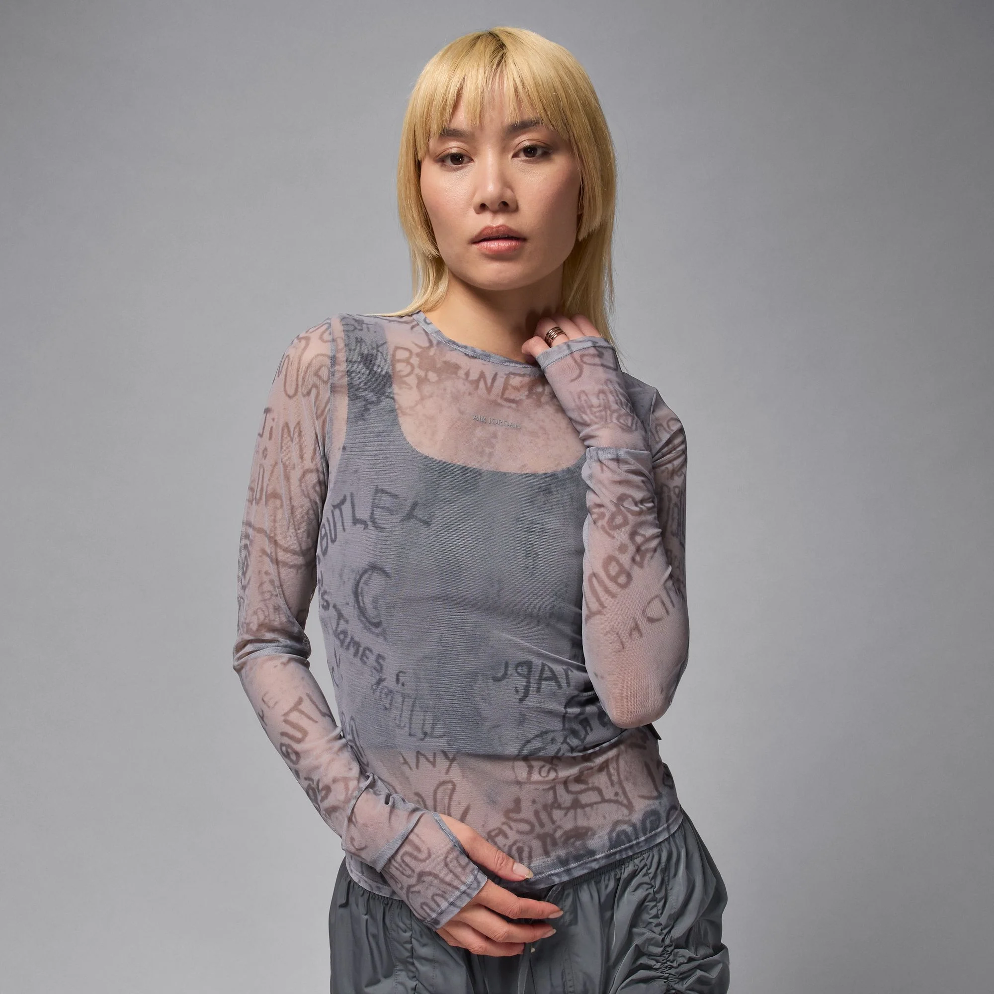 Air Jordan Womens Mesh Long-Sleeve Top - Image 2
