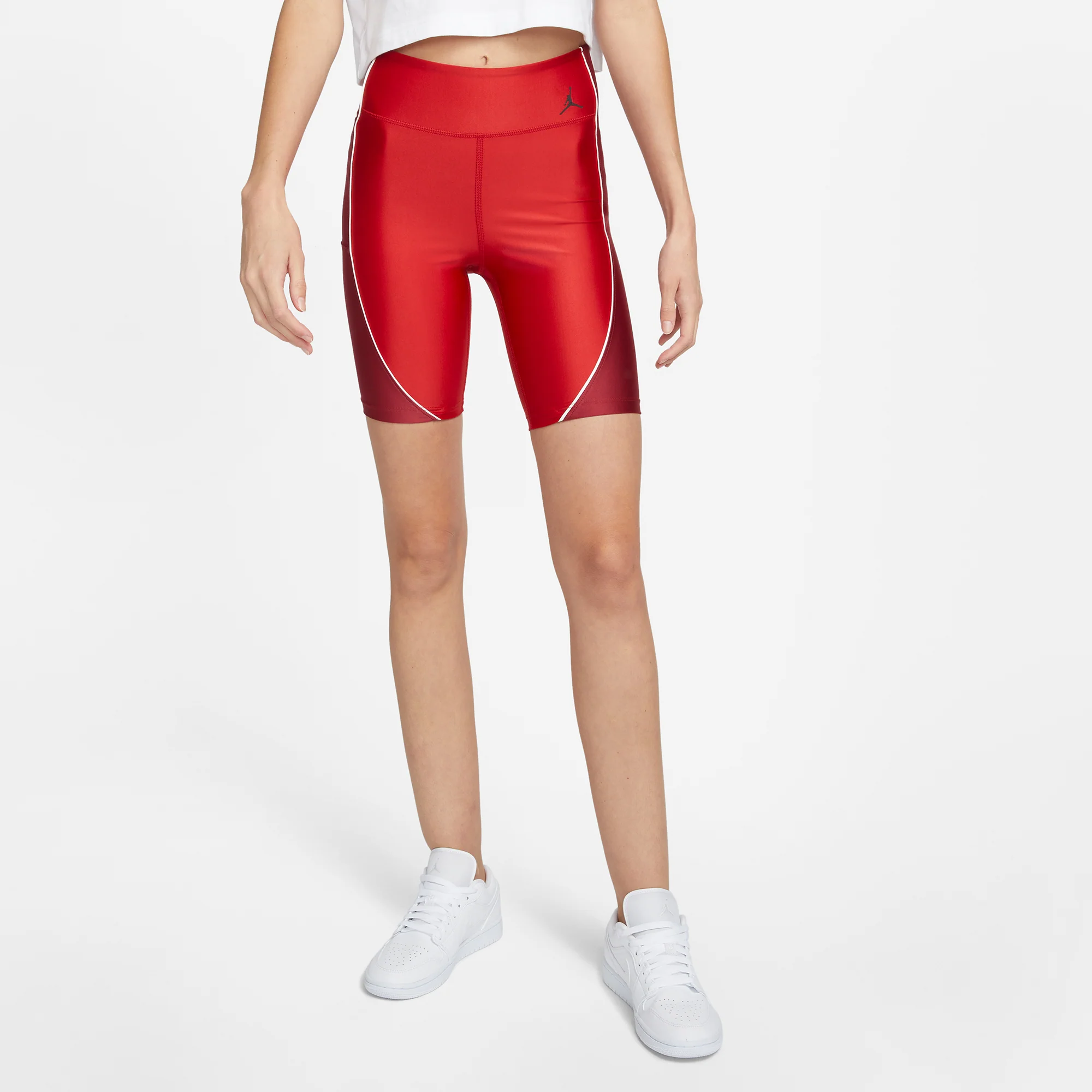 Air Jordan Womens Mid-Rise Bike Shorts 'Varsity Red' - Image 2