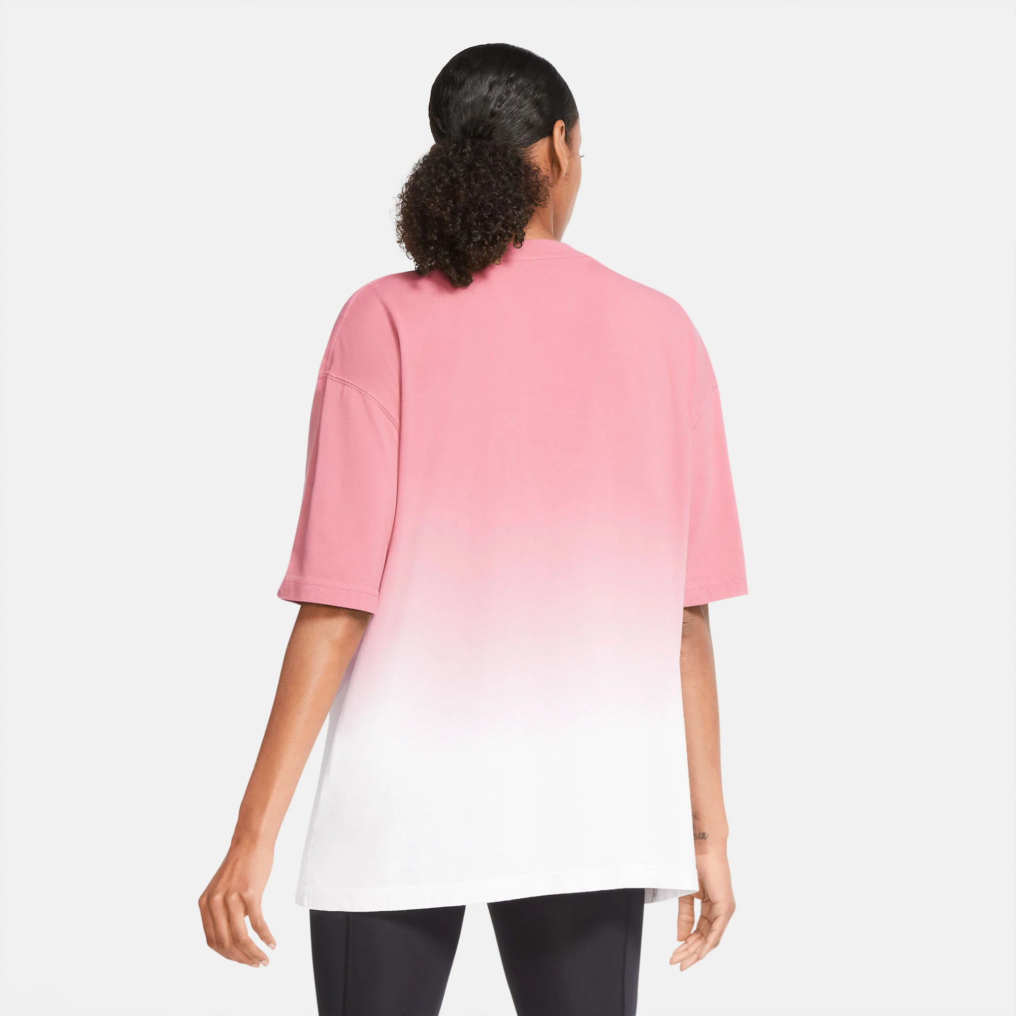 Air Jordan Womens Oversize Pink Short-Sleeve Tee - Image 2