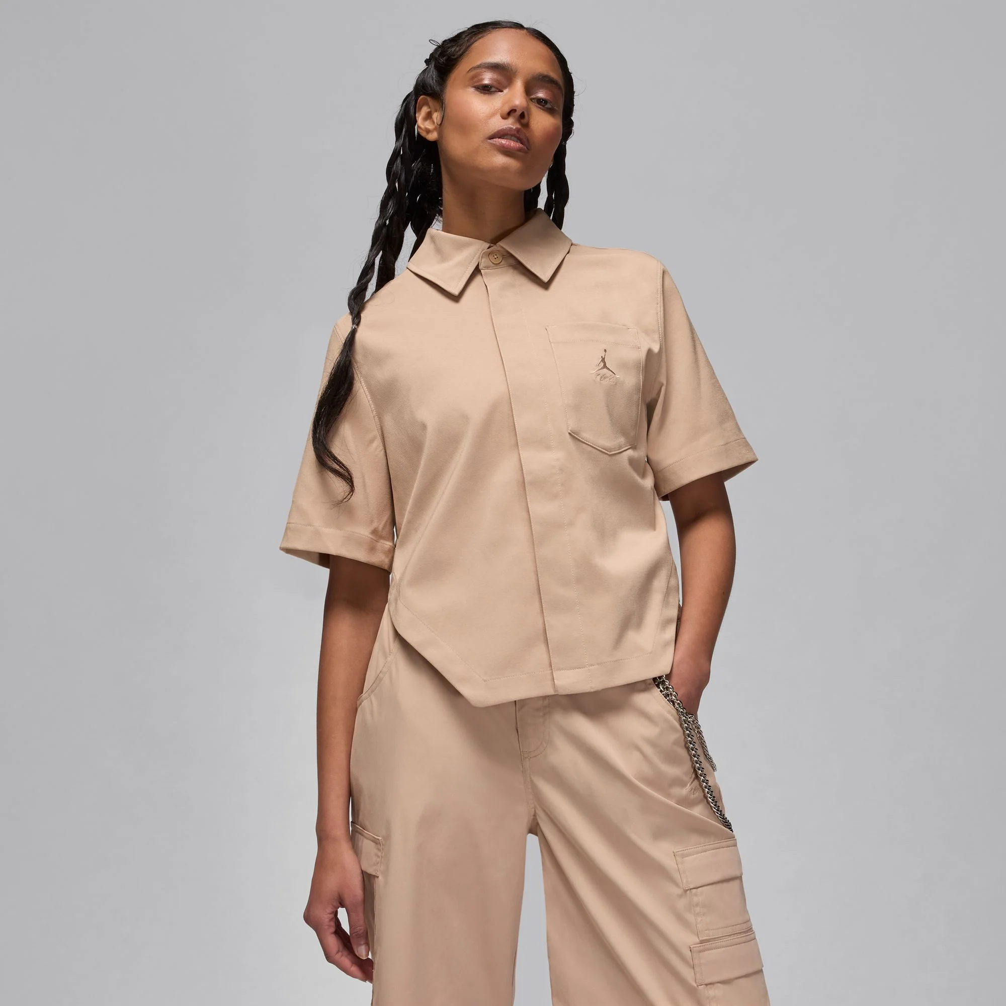 Air Jordan Womens Woven Crop Top - Image 4