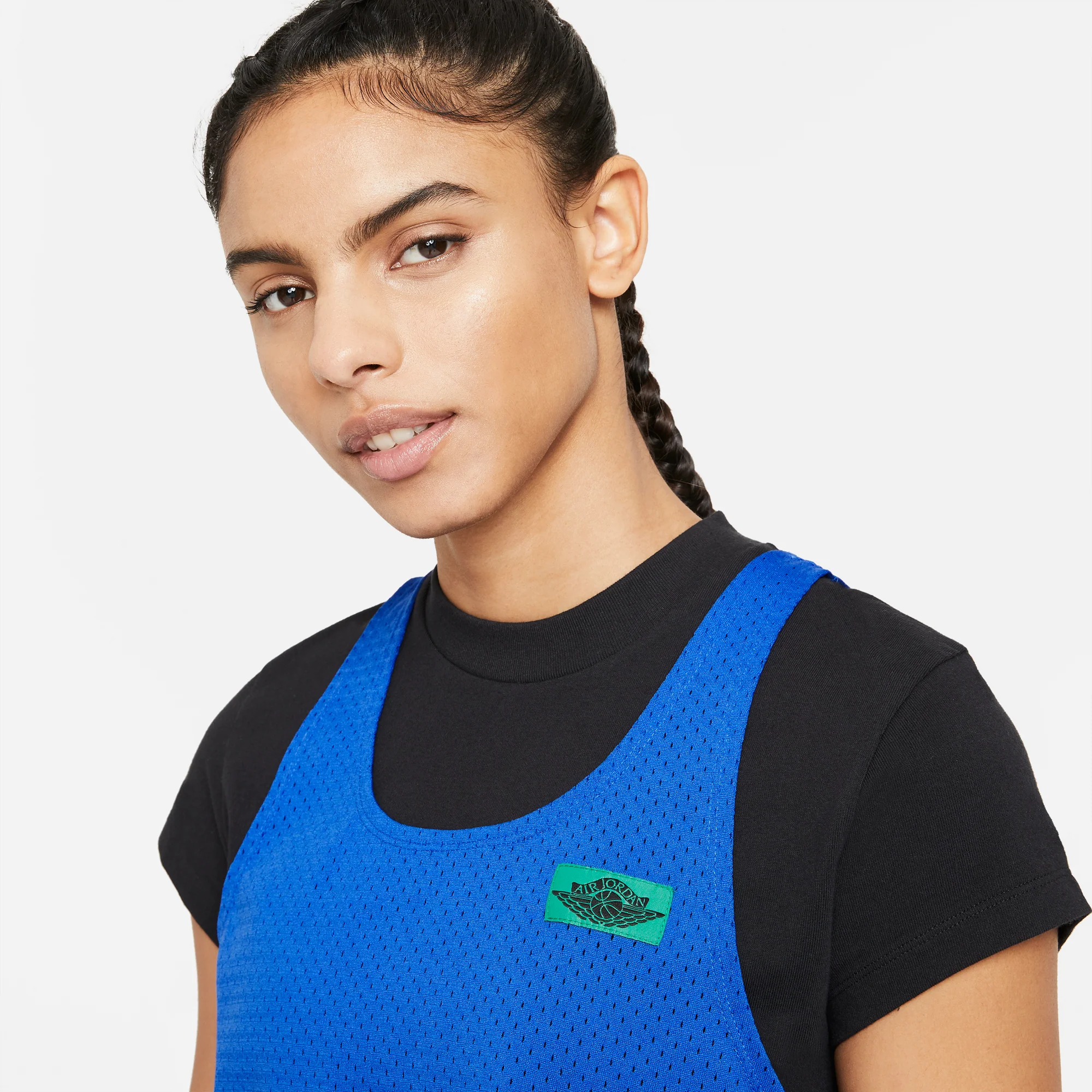 Air Jordan x Aleali May Womens Layered Top 'Black Game Royal' - Image 3