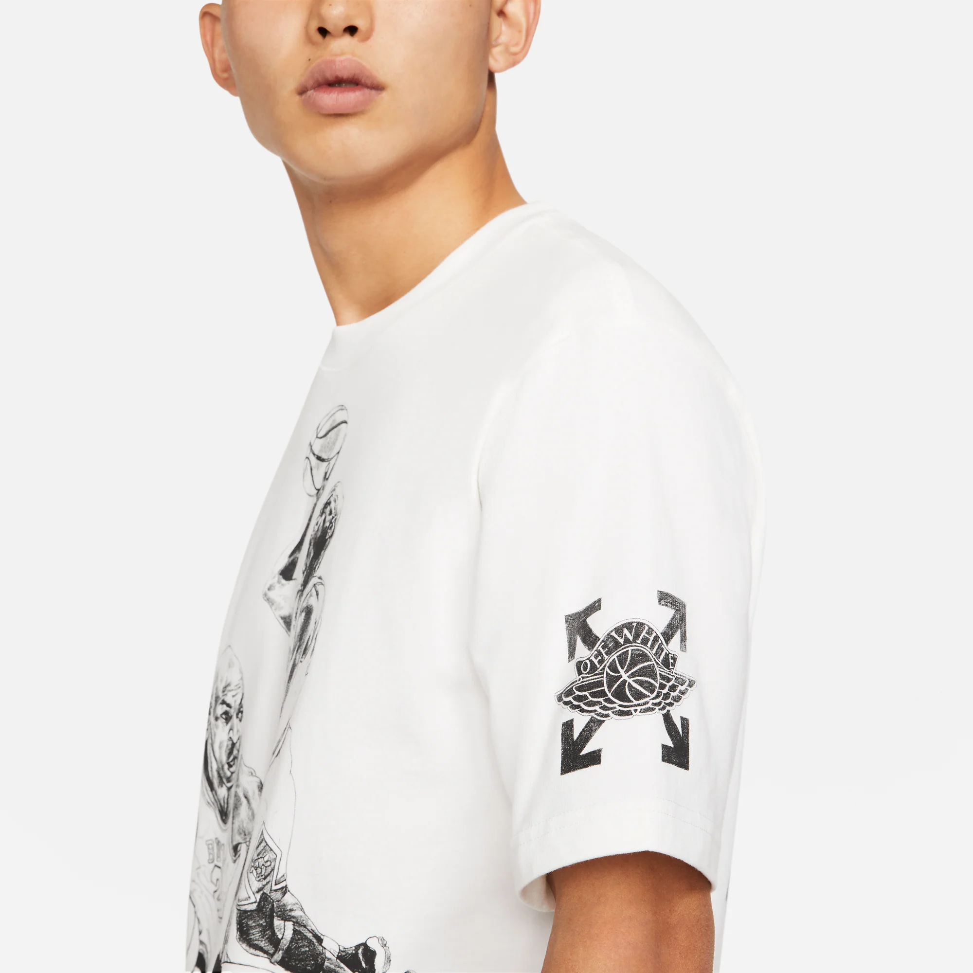 Air Jordan x Off White Mens 'White' T-Shirt - Image 4