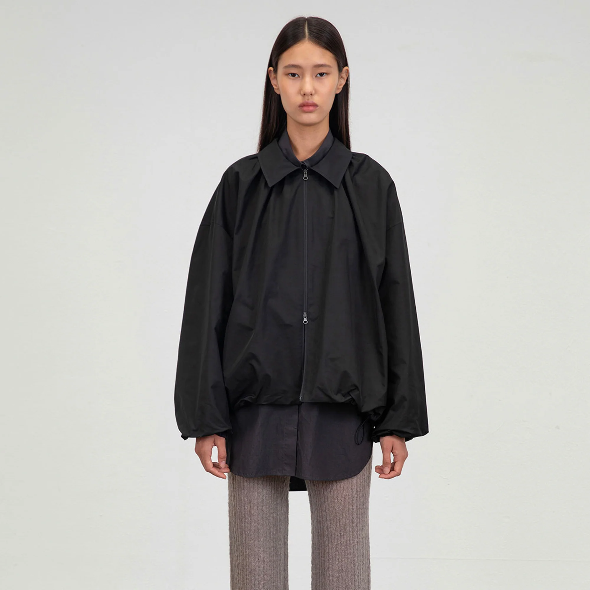 Amomento Womens Neck Shirring Volume Jumper - Image 2