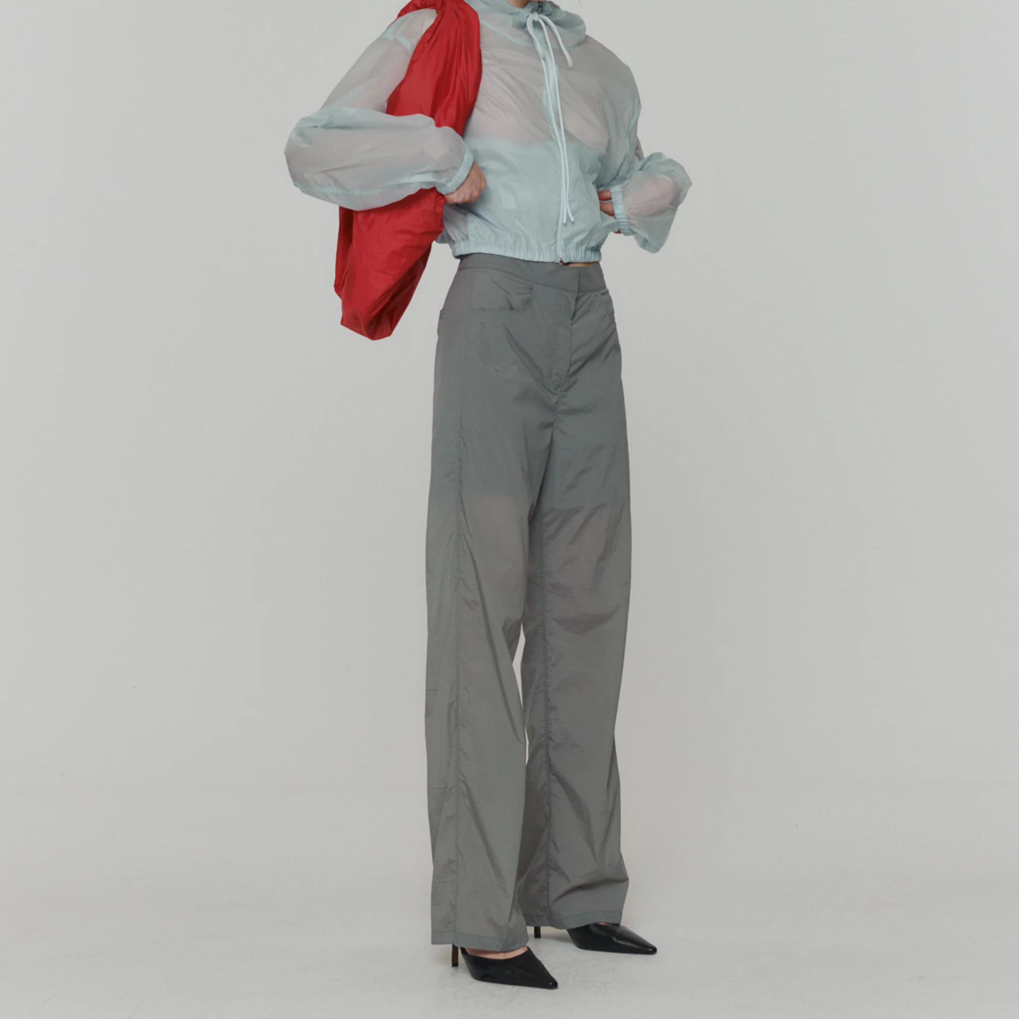 Amomento Womens Reversible Sheer Straight Fit Pants - Image 3