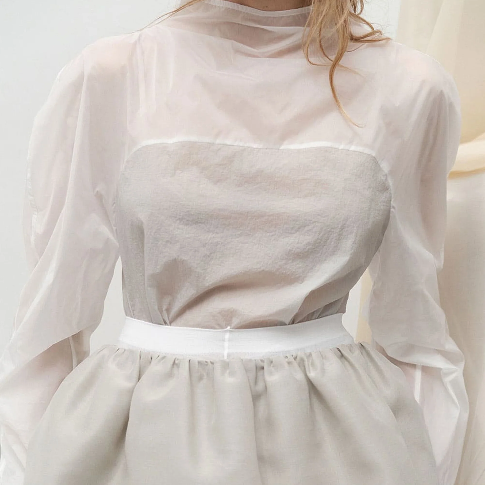 Amomento Womens Sheer Nylon Two-Way Top Jacket - Image 3