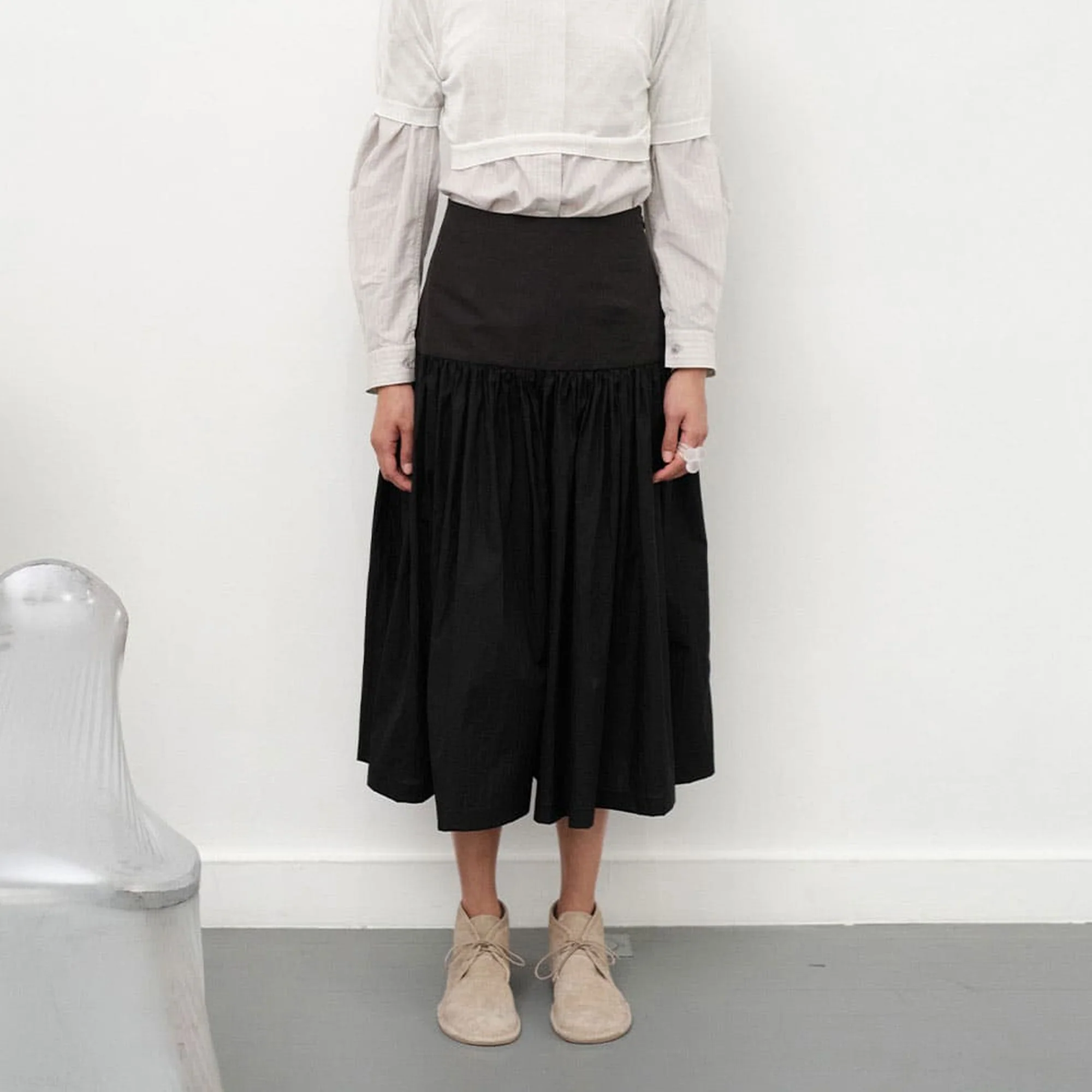 Amomento Womens Shirring Culotte Pants - Image 2