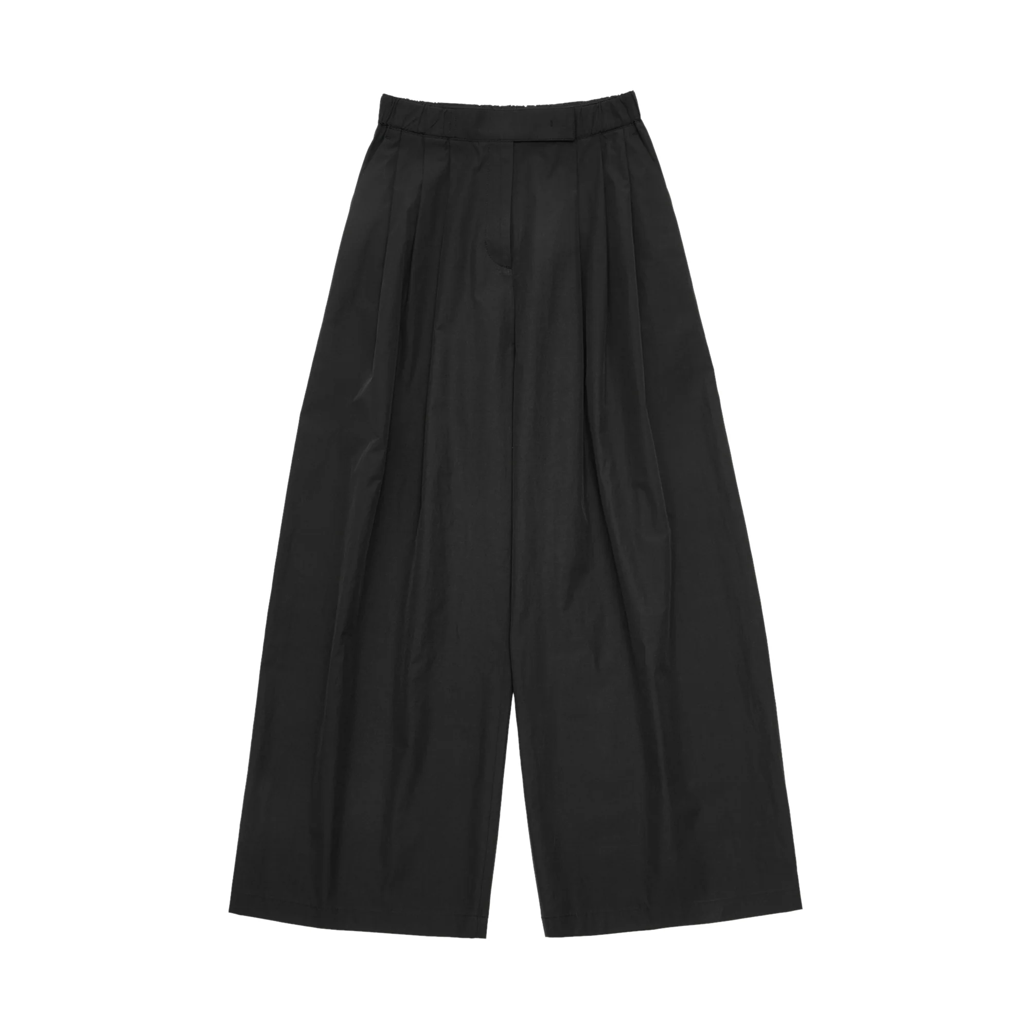Amomento Womens Three Tuck Banding Pants