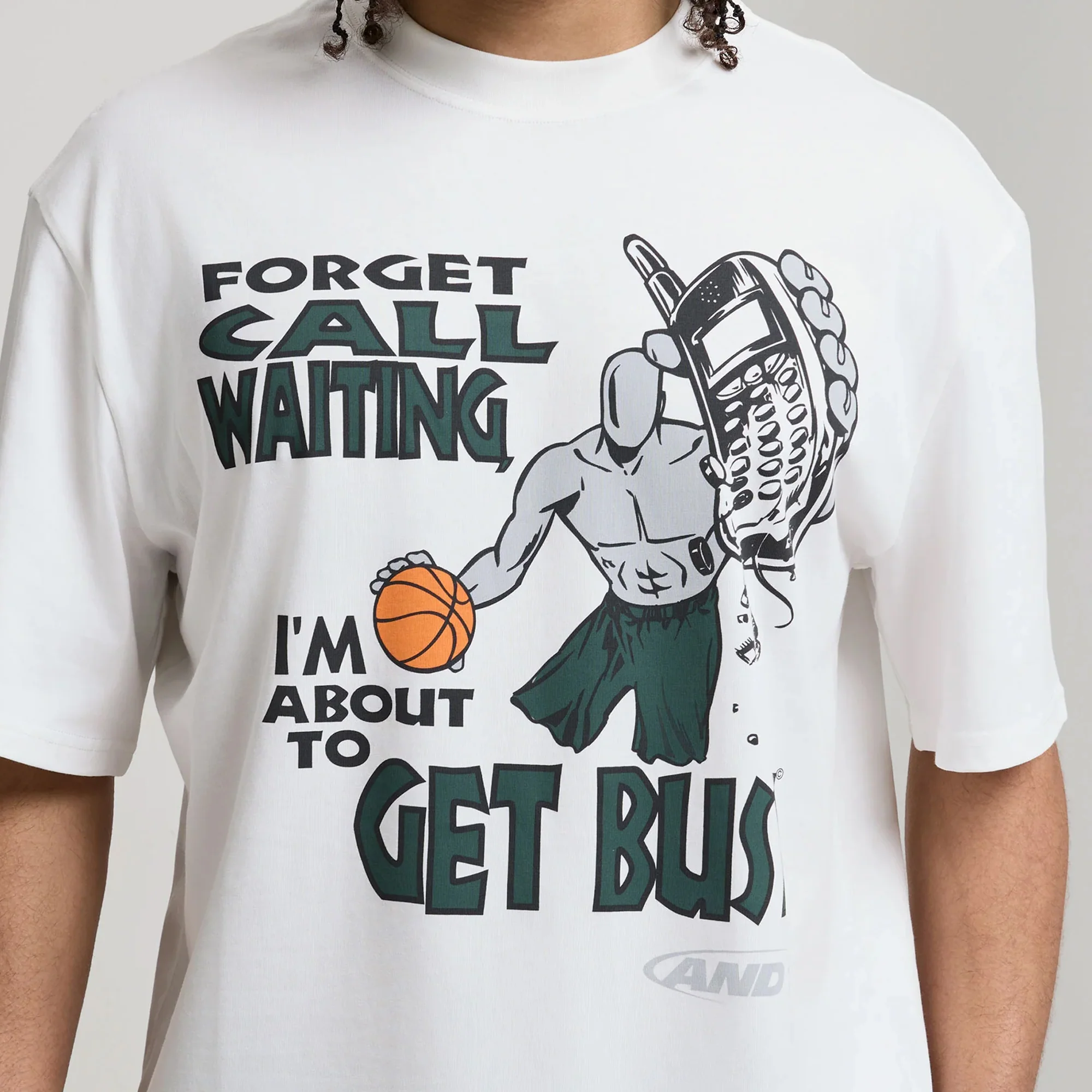 AND1 Mens Get Busy Trash Talk Oversized Graphic Tee - Image 4