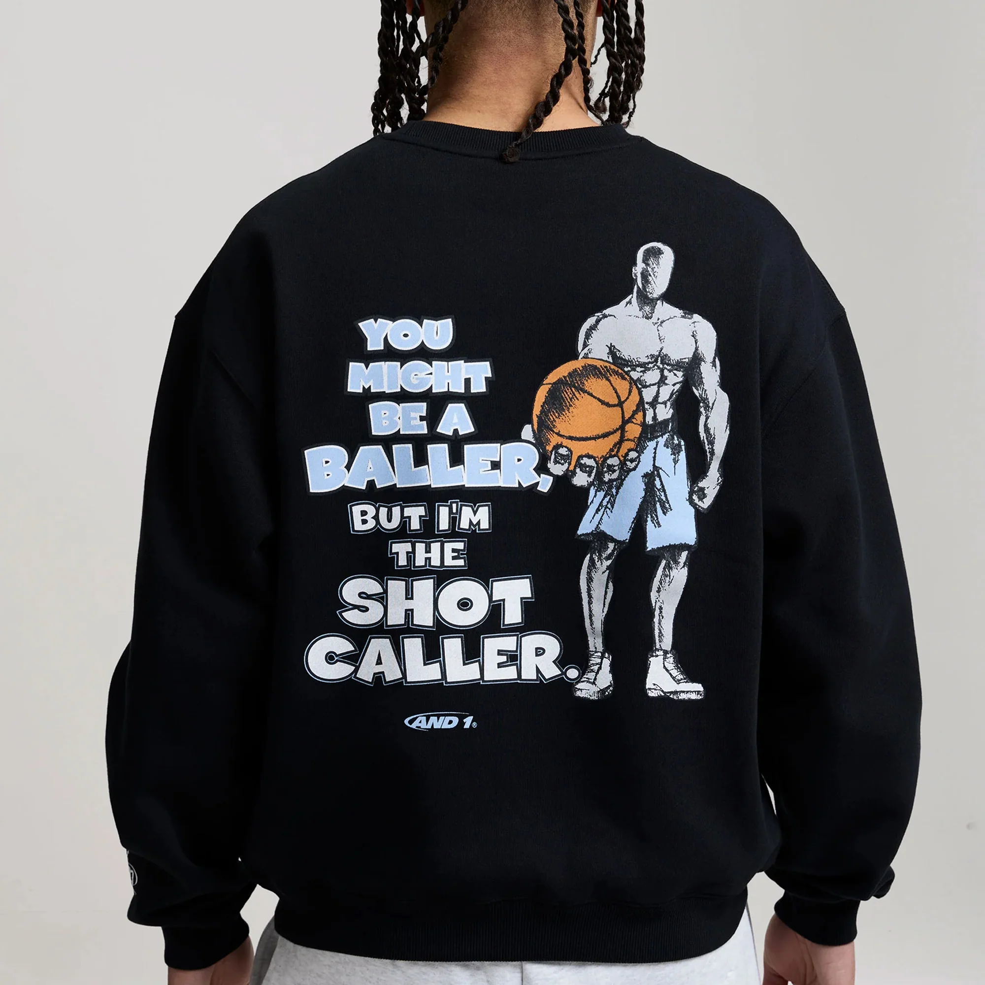 AND1 Mens Shot Caller Oversized Sweatshirt - Image 2