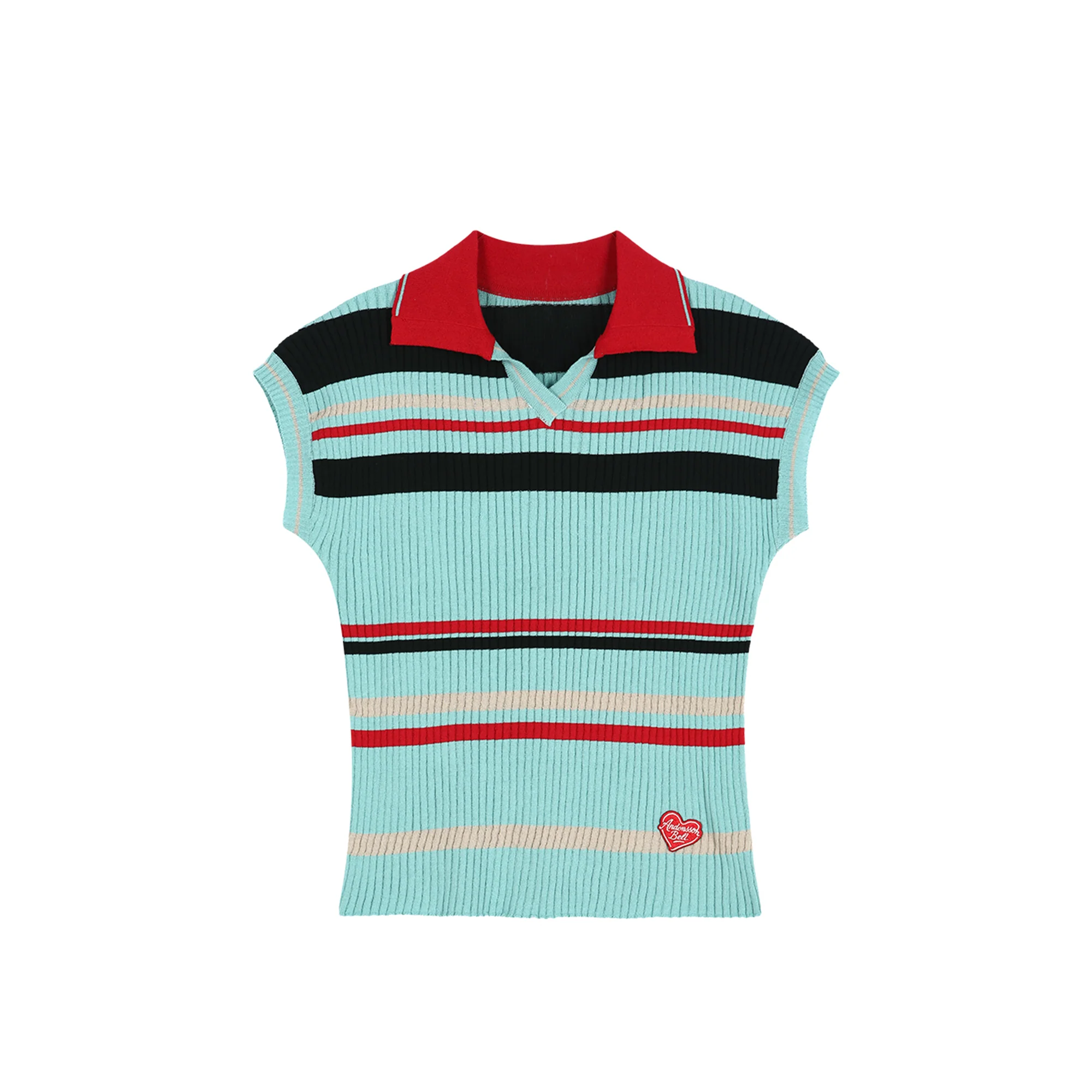 Andersson Bell Womens Color-Blocked Knit Polo Vest