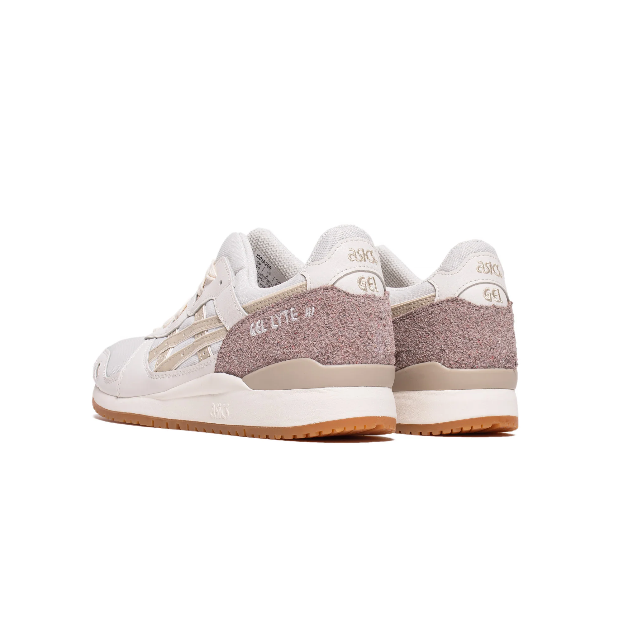 Asics Mens Gel-Lyte III Shoes 'Cream/Putty' - Image 3
