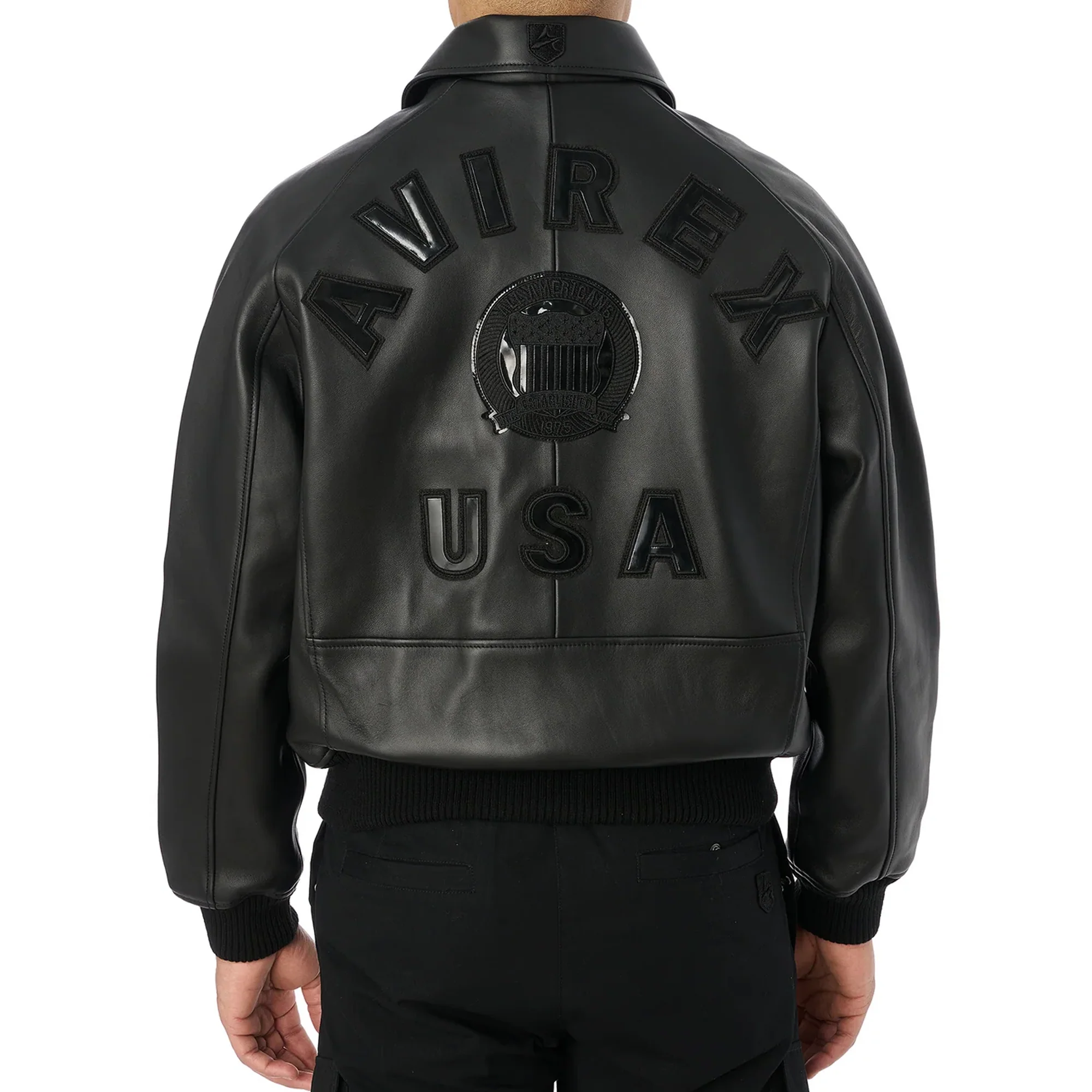 Avirex Mens Black Icon Jacket - Image 3