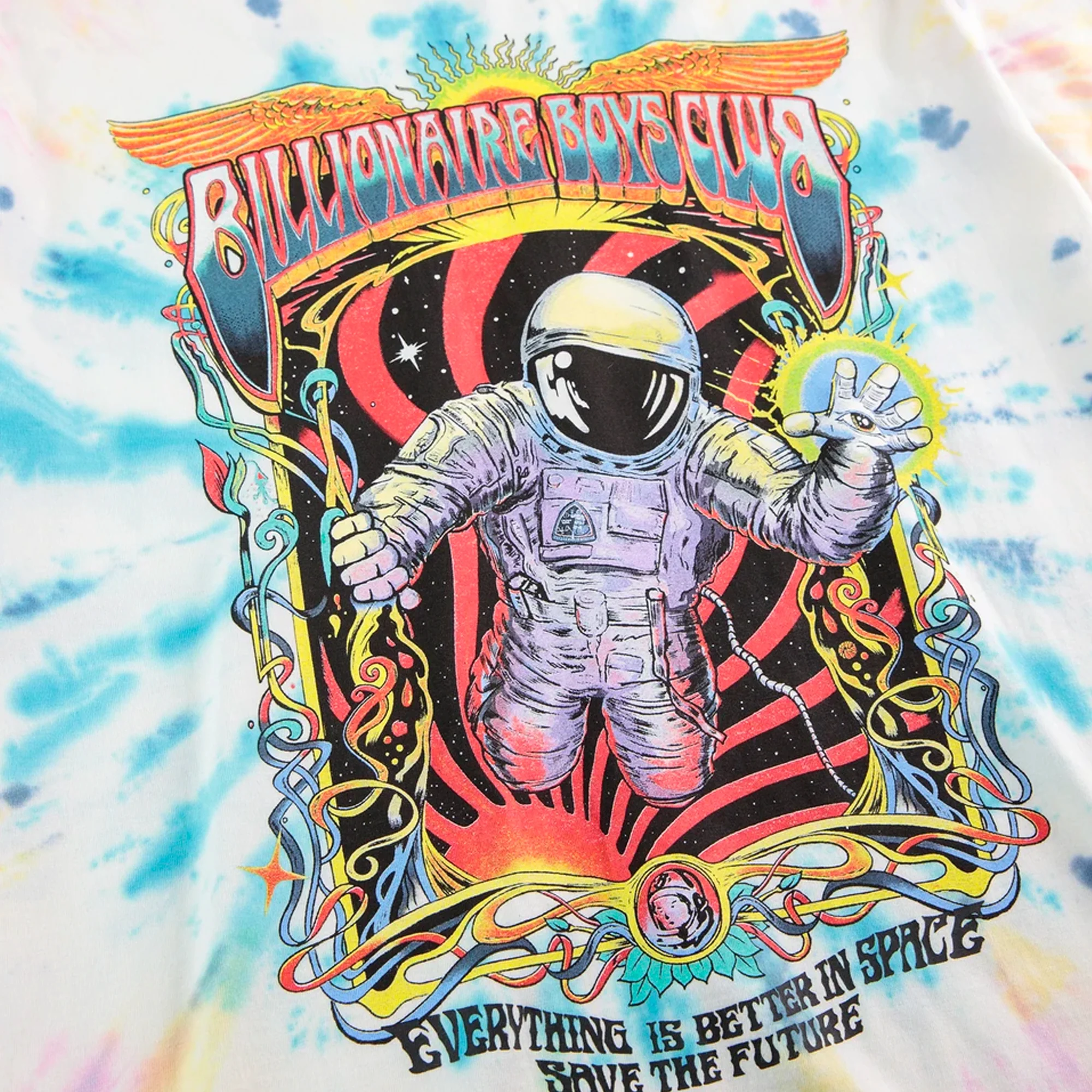 Billionaire Boys Club Mens Astro Dye Trip SS Knit Shirt 'White' - Image 3