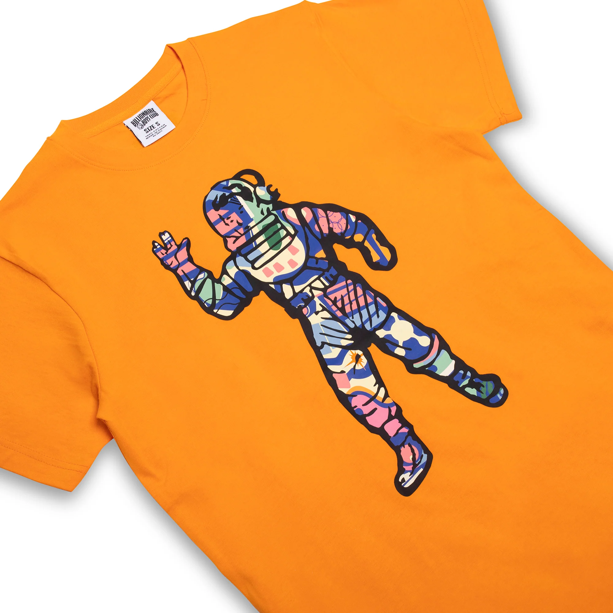Billionaire Boys Club Mens Astronaut Plans SS Tee 'Flame Orange' - Image 2
