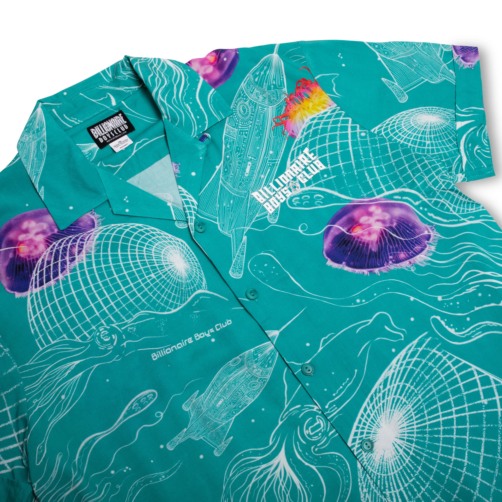 Billionaire Boys Club Mens Deep Space SS Woven Shirt 'Baltic' - Image 2