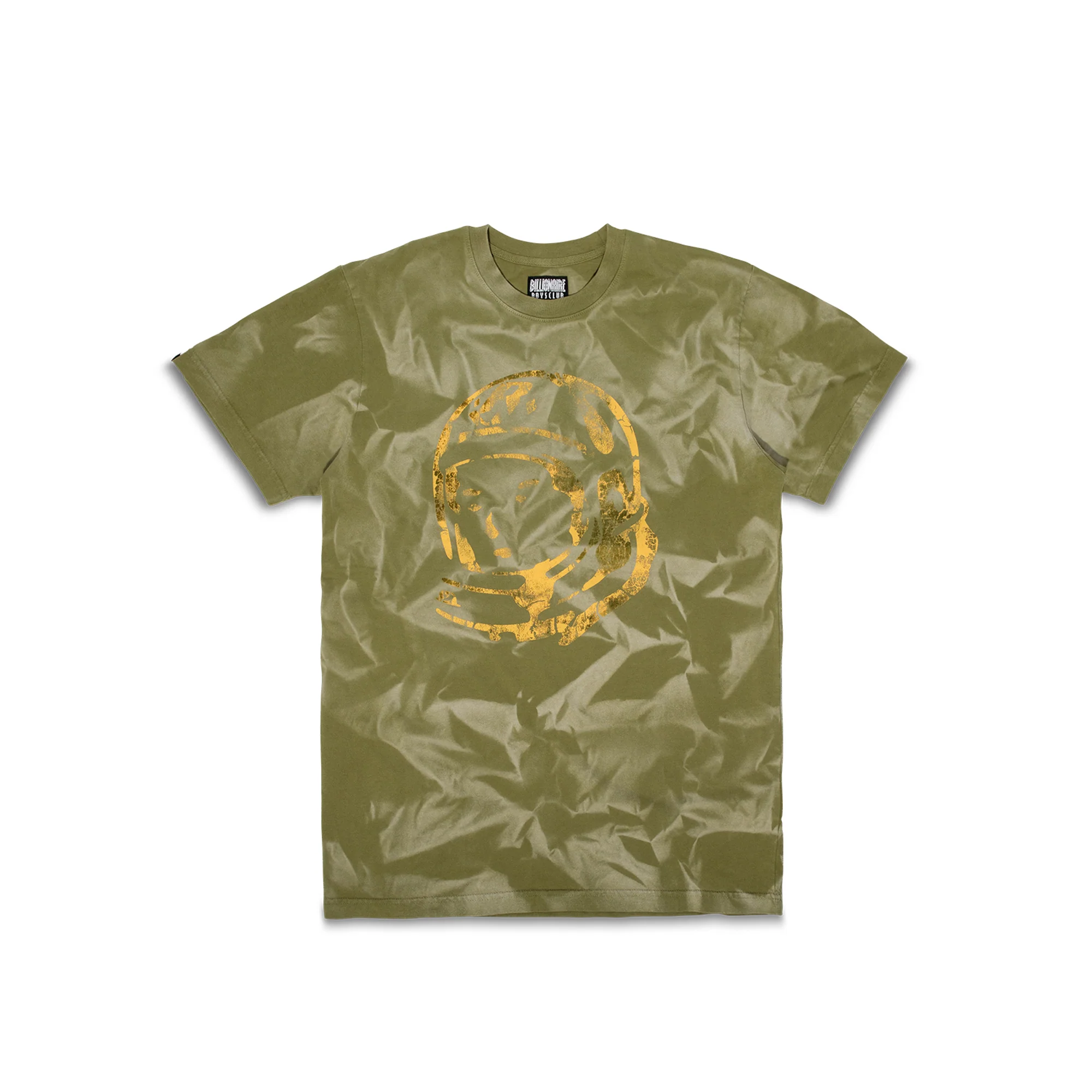 Billionaire Boys Club Mens Washed Helmet SS Knit Tee 'Olive Drab'