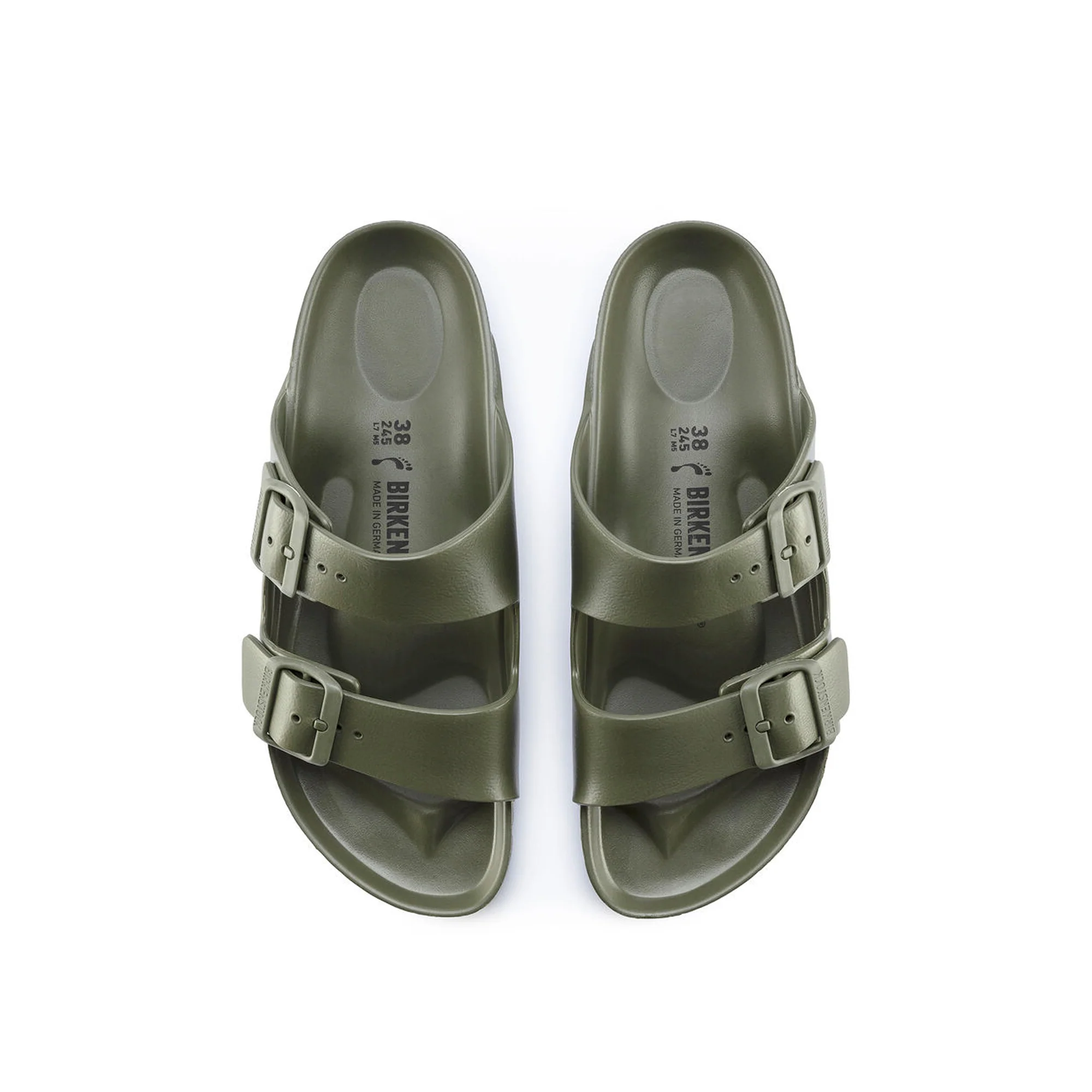 Birkenstock Mens Arizona EVA Sandals Khaki - Image 2