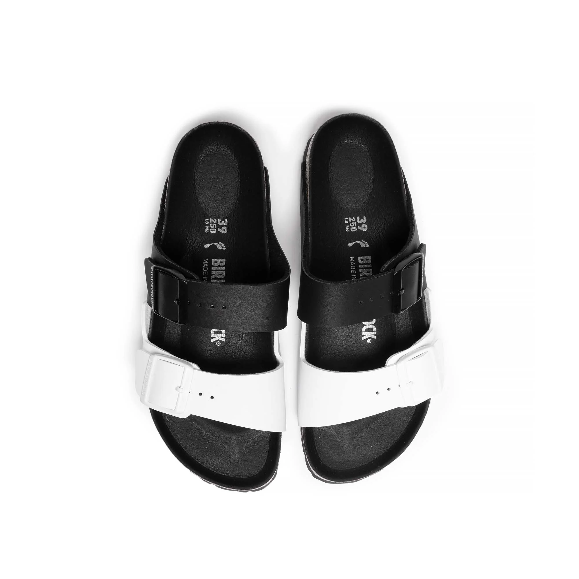 Birkenstock Mens Arizona Split 'Black/White' Sandals - Image 4