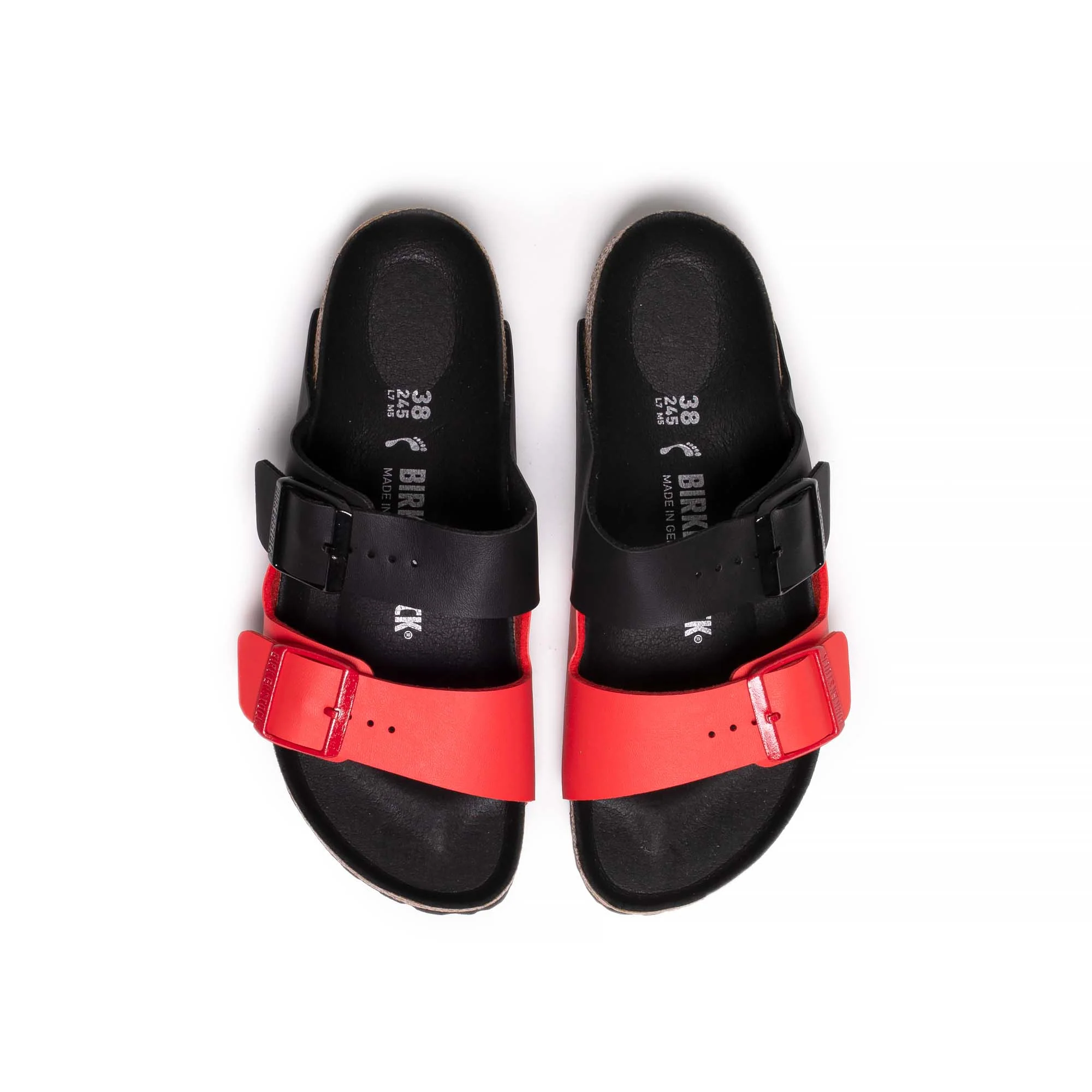Birkenstock Mens Arizona Split 'Black/Red' Sandals - Image 4
