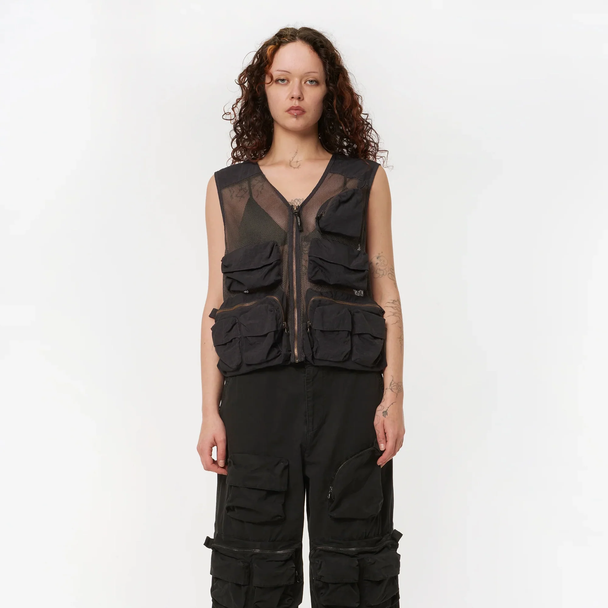Boiler Room Mens Mesh Cargo Vest - Image 3