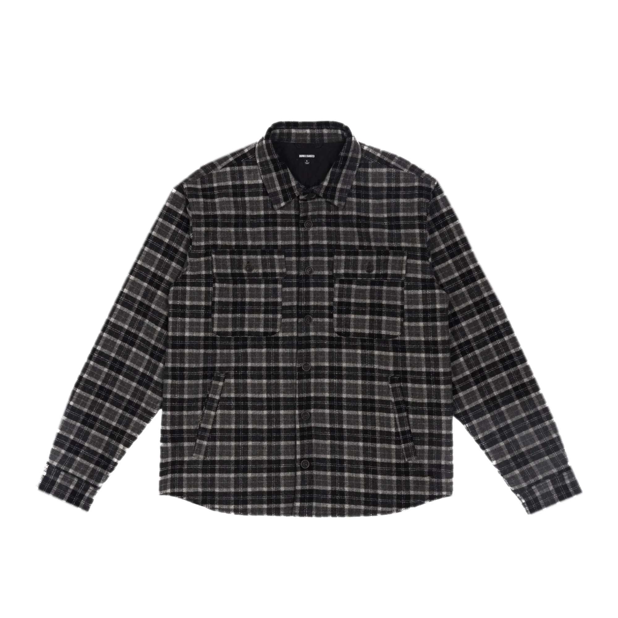Born X Raised Mens Flannel Shirt Jacket