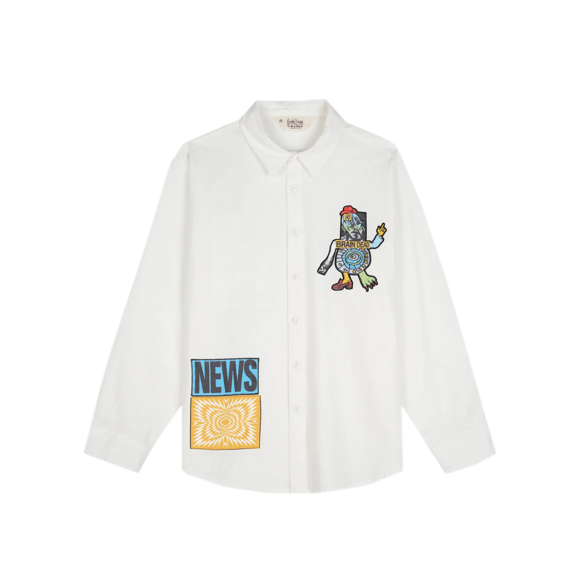 Brain Dead Mens Truth Now Seersucker Shirt
