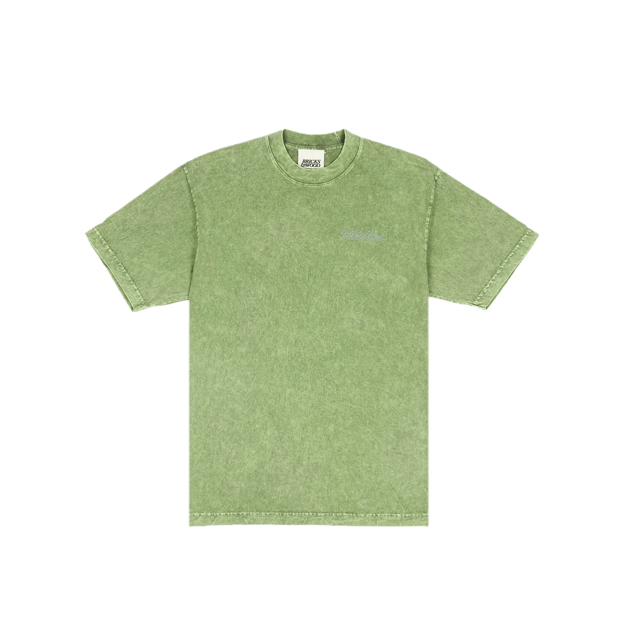 Bricks & Wood Mens Script Logo Mineral Wash SS Tee