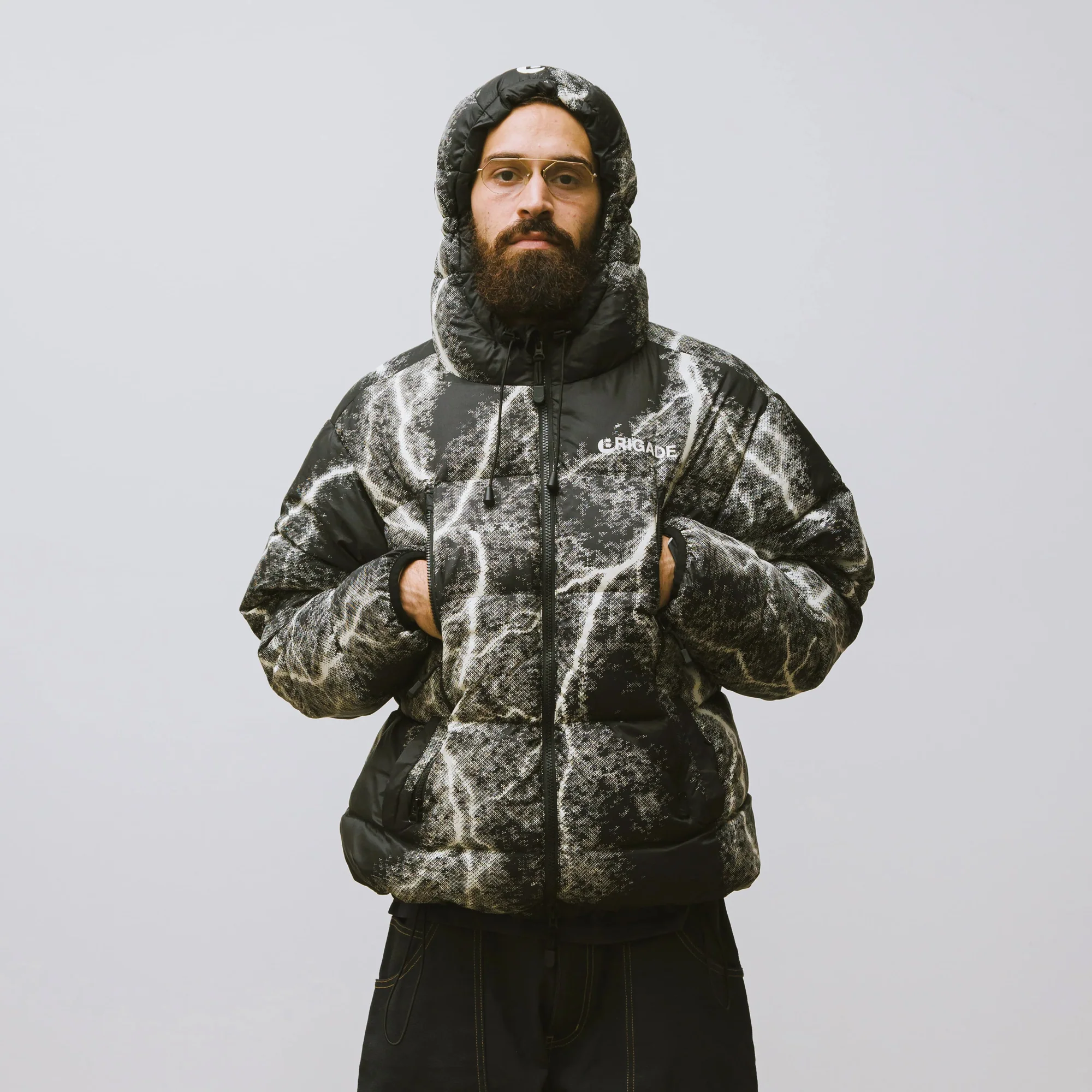 Brigade Mens 3M Lightning Puffer Jacket - Image 2