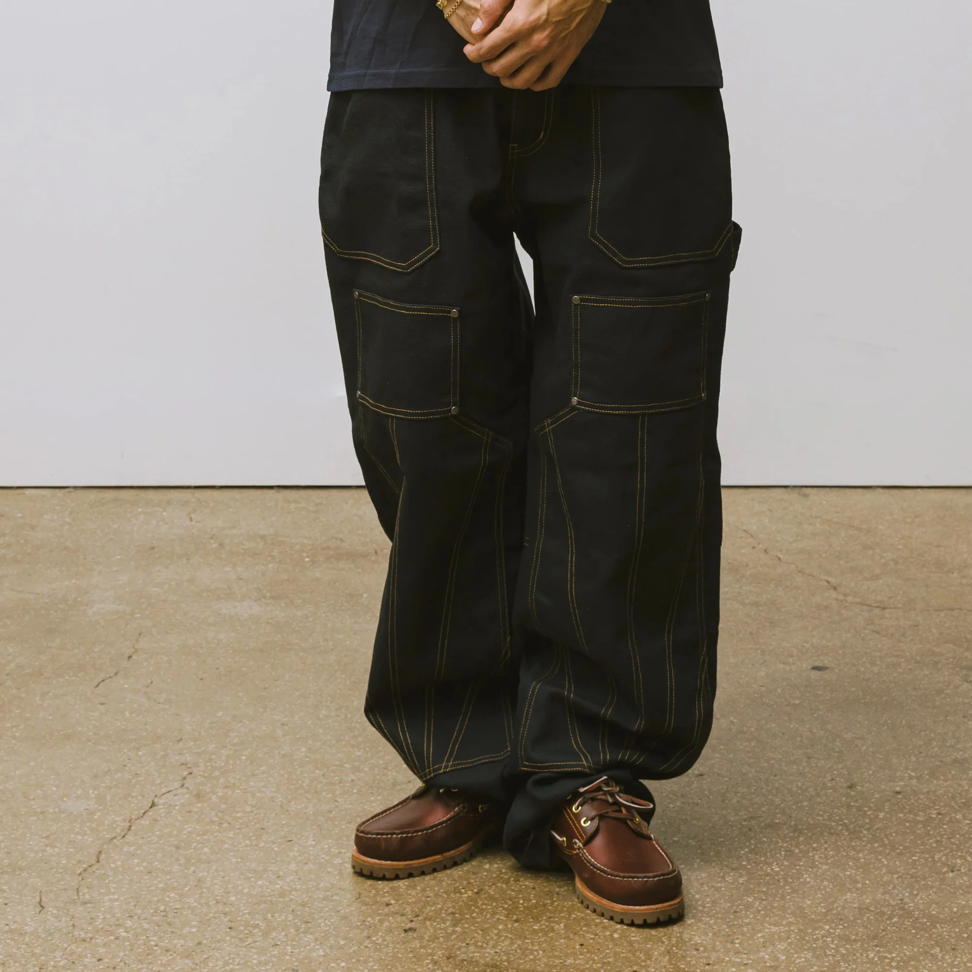 Brigade Mens Canvas Quilted Double Knee Carpenter Pants - Image 2