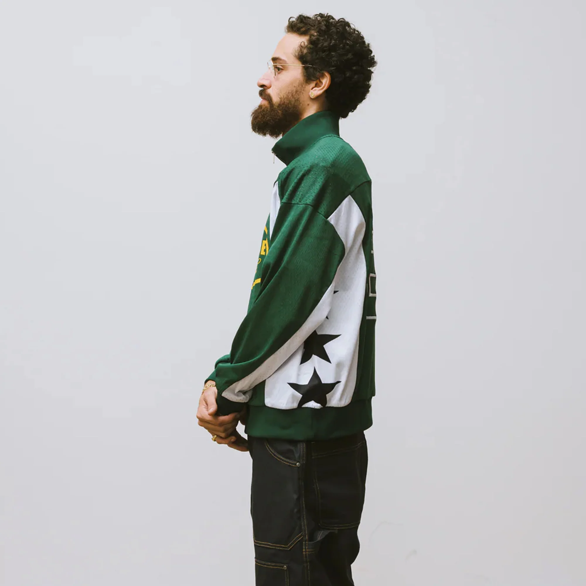 Brigade Mens Green Quarter Zip Motocross Jersey - Image 4