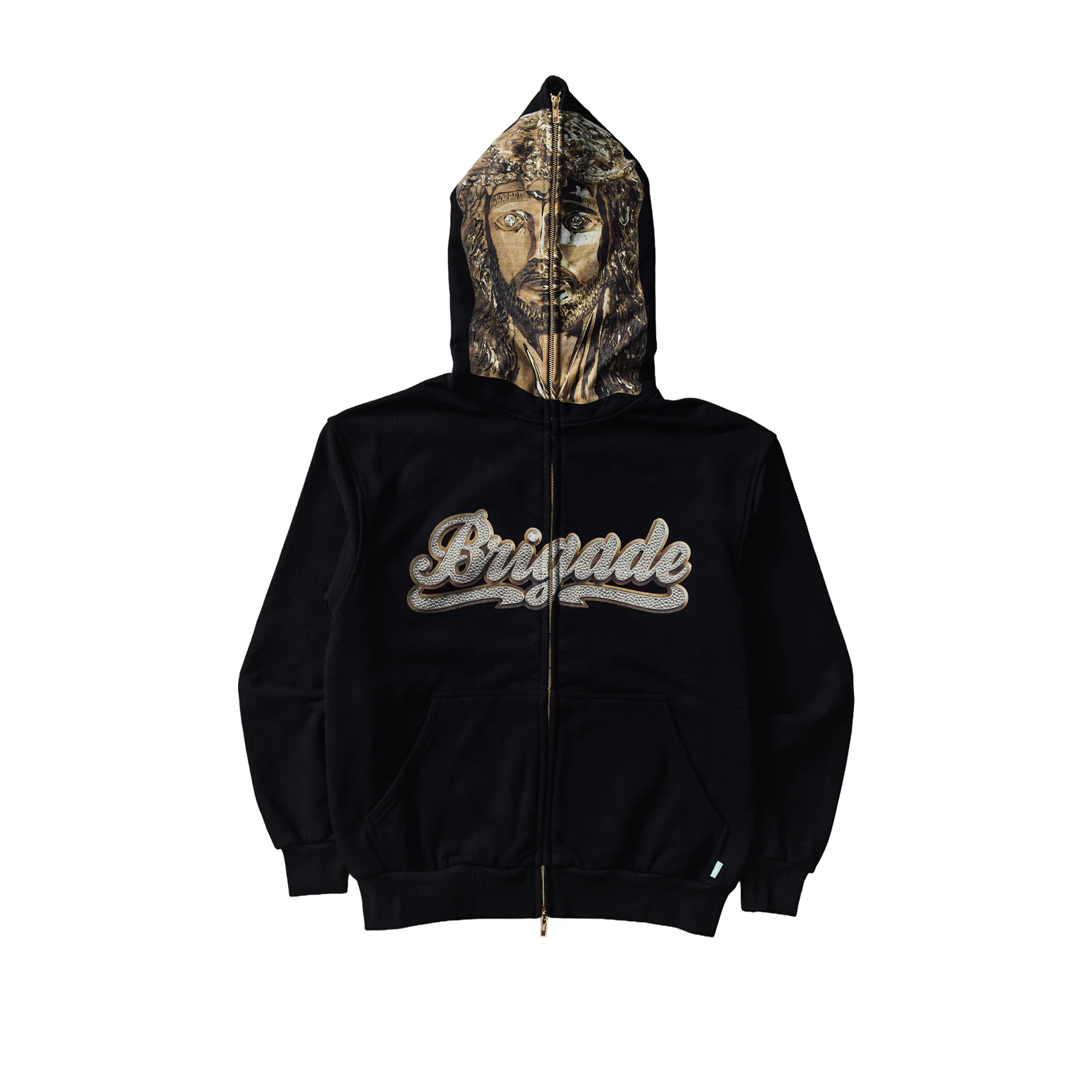 Brigade Mens Jesus Piece Full Zip Hoodie