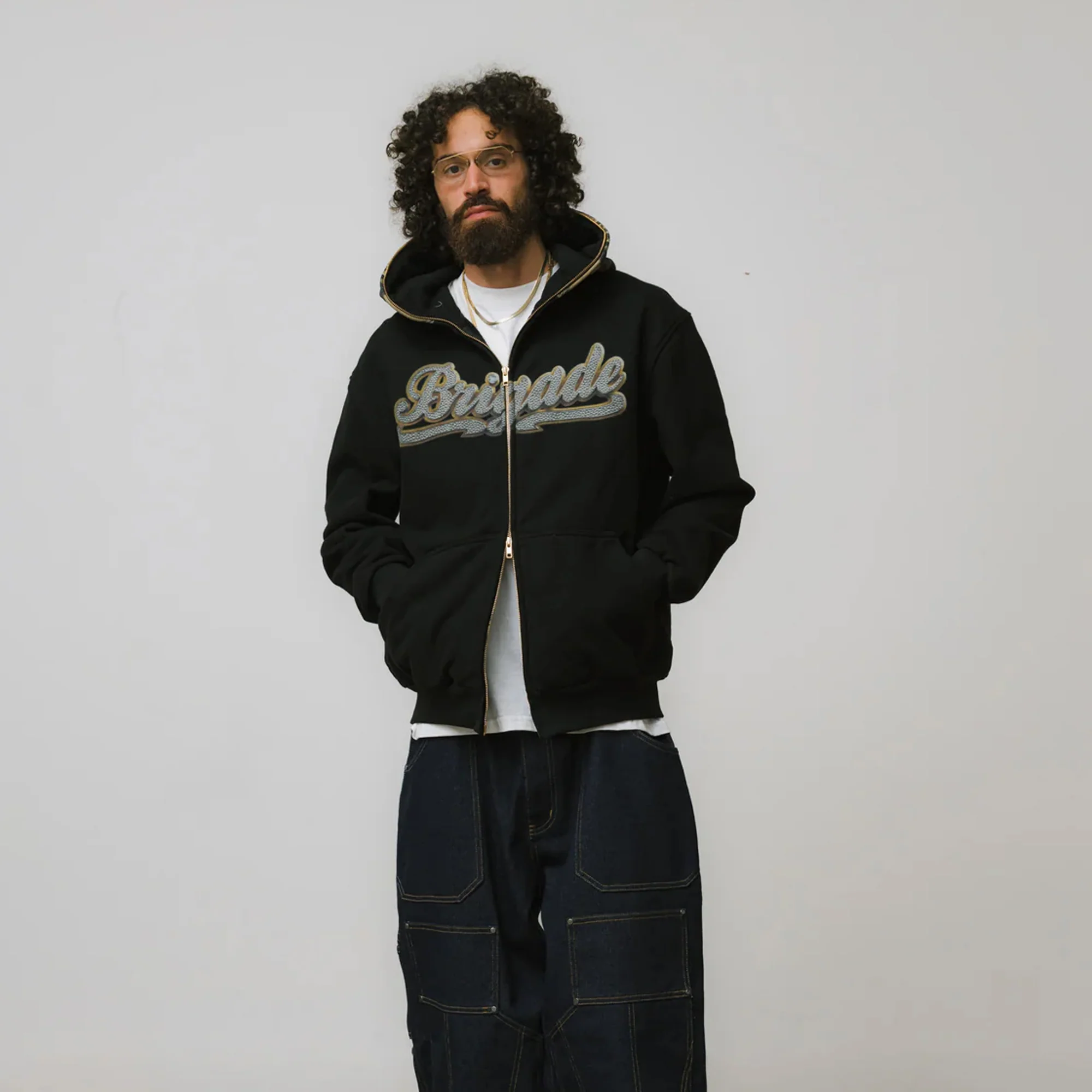 Brigade Mens Jesus Piece Full Zip Hoodie - Image 2
